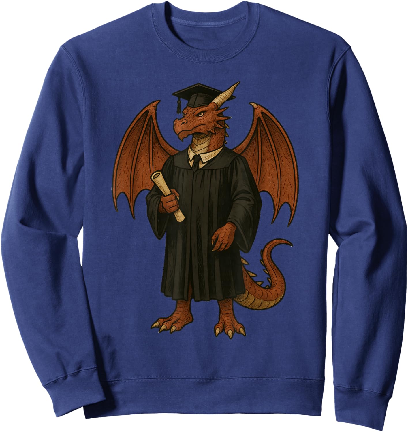 Cute Dragon Graduation Sweatshirt - Sweatshirt | Navy