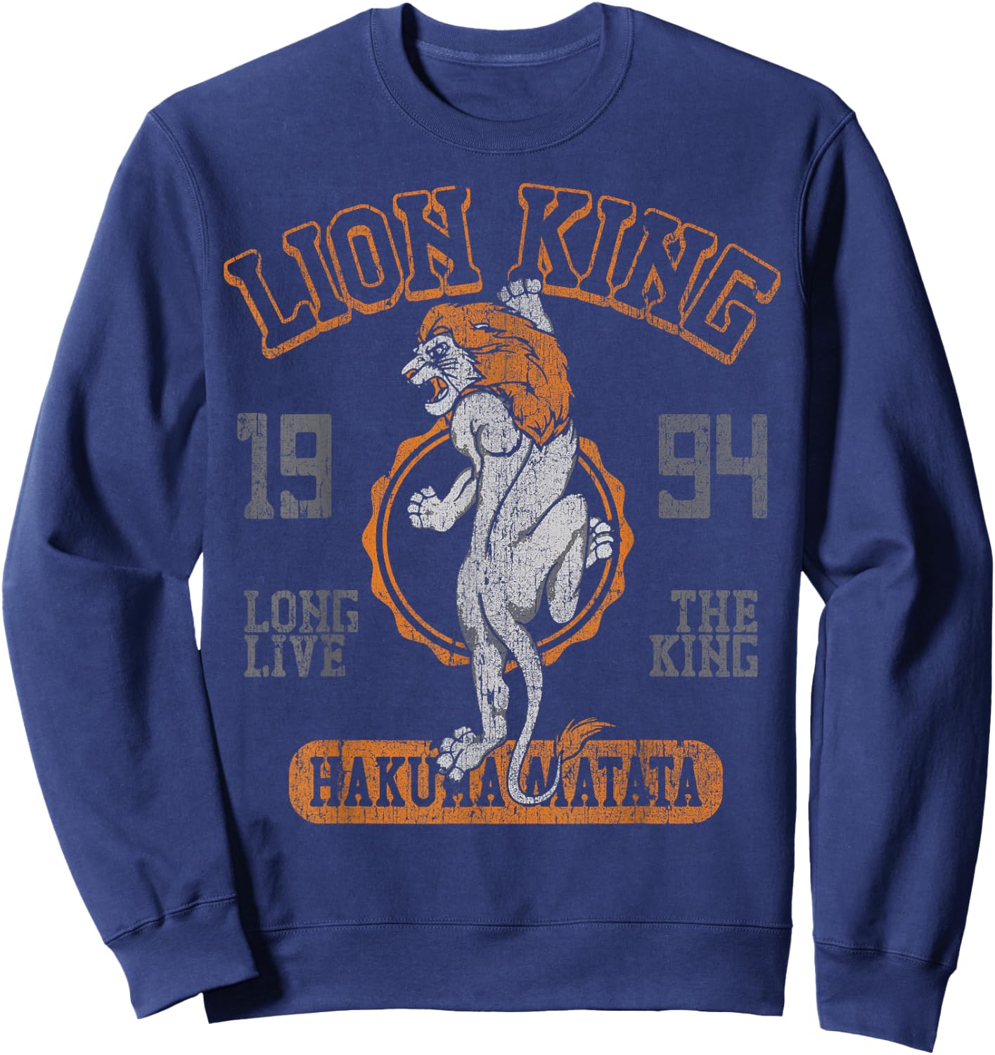 Disney Lion King Simba Varsity 1994 Poster Graphic Sweatshirt - Sweatshirt | Navy
