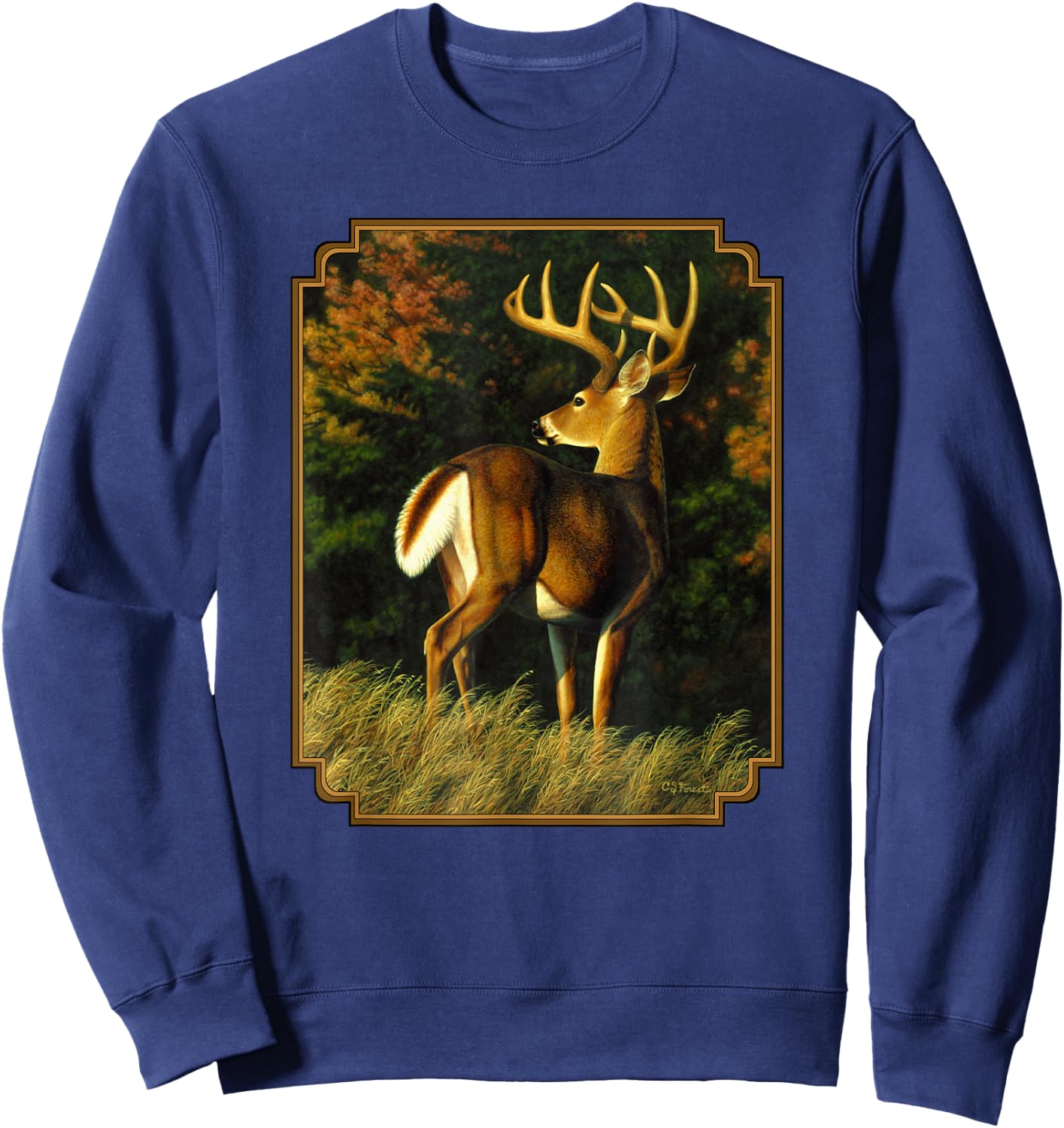 Whitetail Deer Monster Trophy Buck Sweatshirt - Sweatshirt | Navy