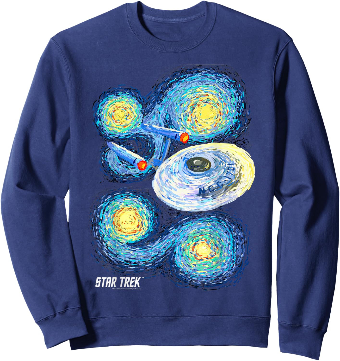 Star Trek Original Series Starry Night Paint Sweatshirt - Sweatshirt | Navy