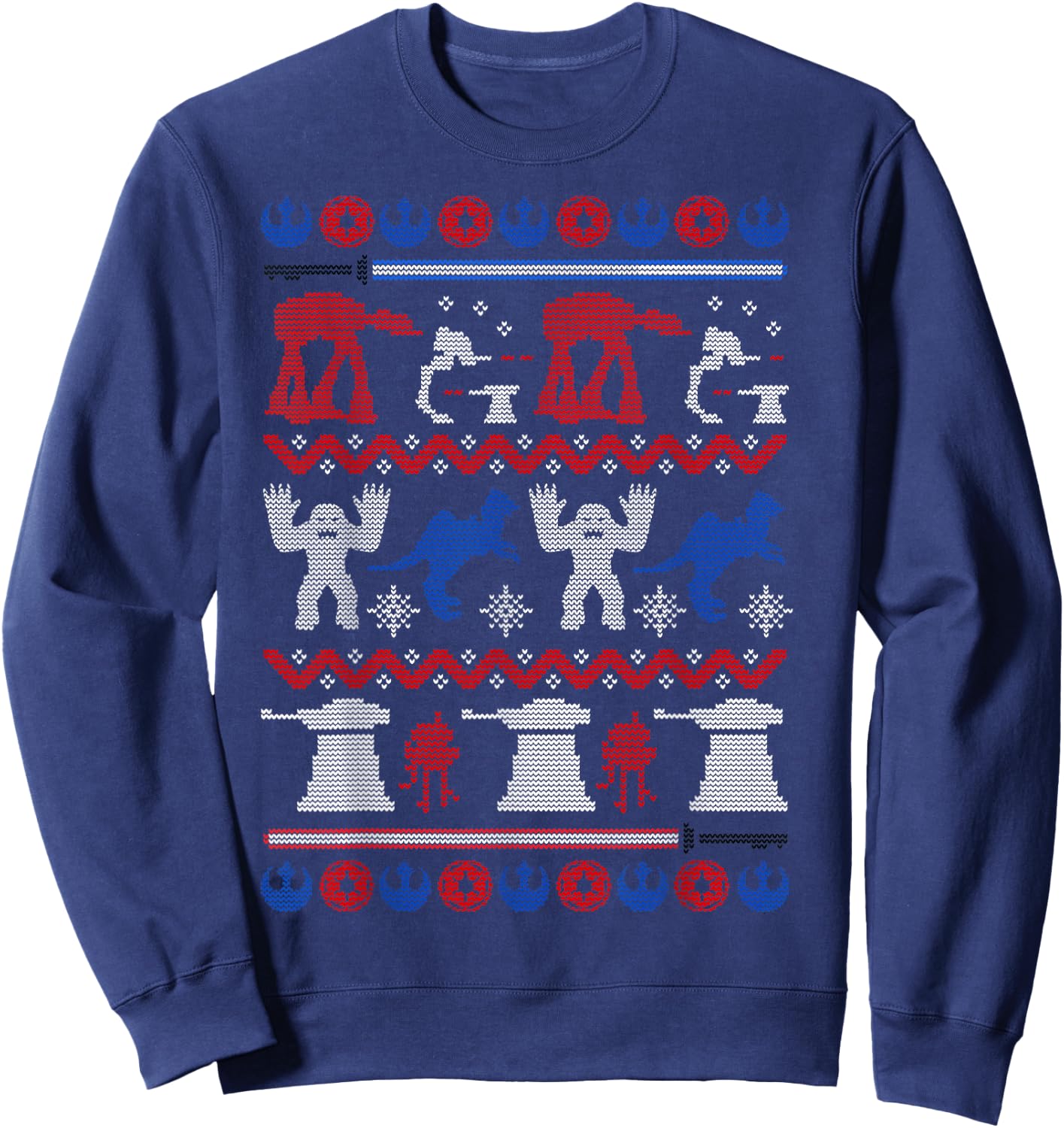 Star Wars Hoth Battle Ugly Christmas Sweater Graphic Sweatshirt - Sweatshirt | Navy
