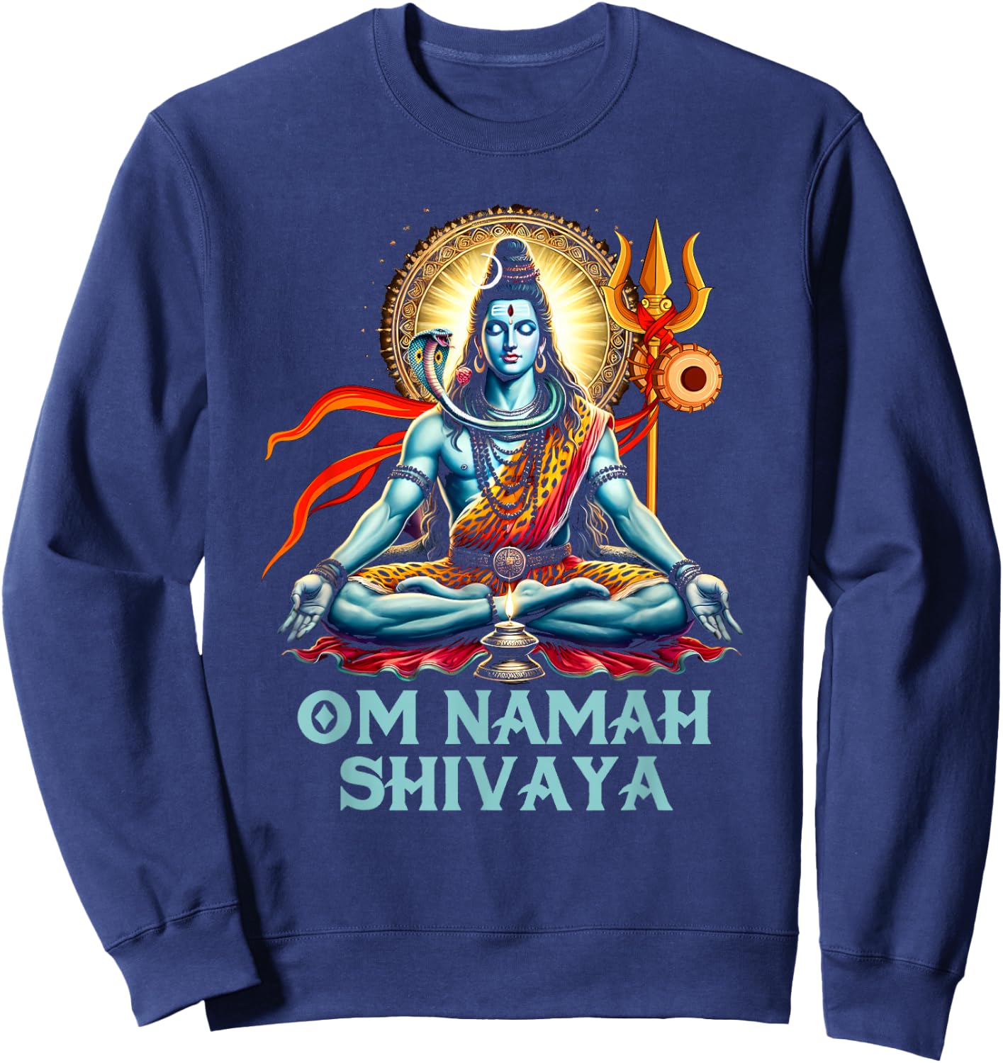 Shiva Hindu God Yoga Meditation Spiritual Om Namah Shivaya Sweatshirt - Sweatshirt | Navy