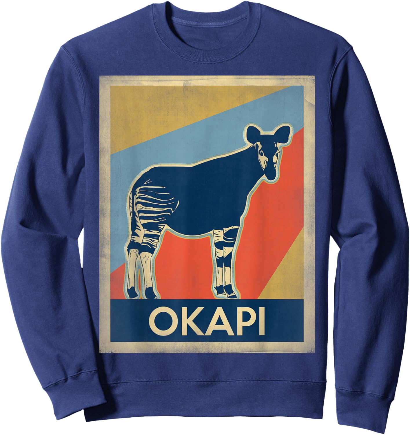 Vintage style Okapi Sweatshirt - Sweatshirt | Navy