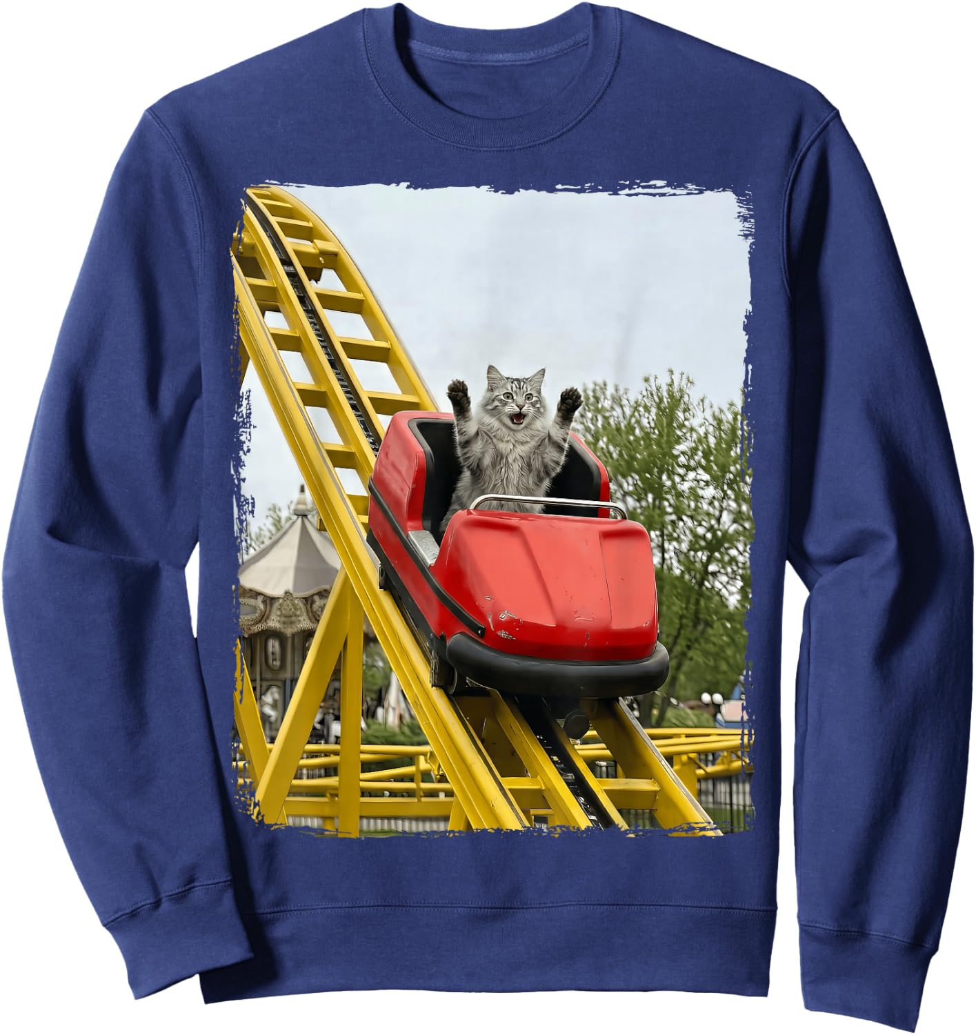 Cat Rollercoaster Sweatshirt - Sweatshirt | Navy