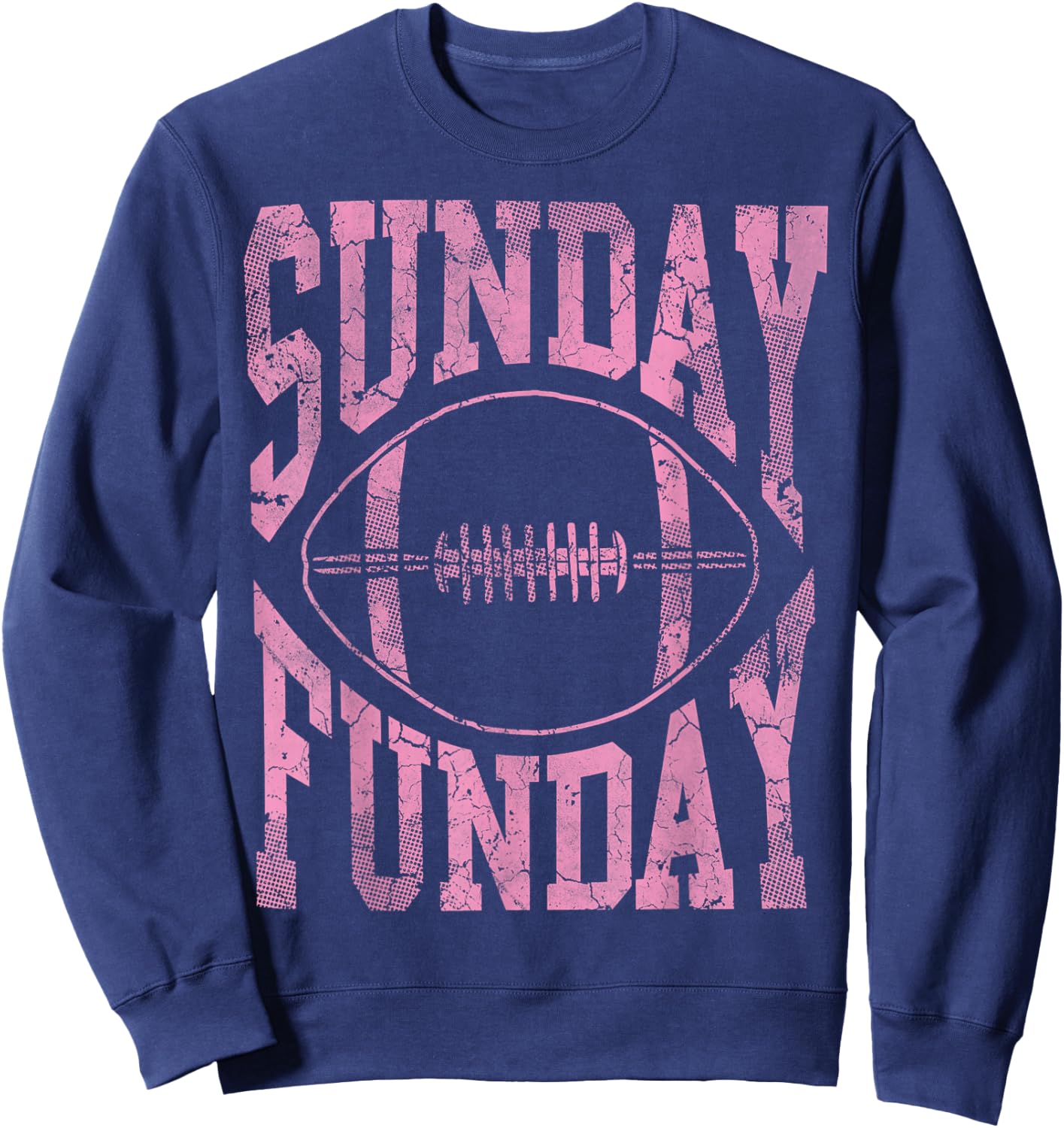 Cute Sunday Funday Football Women Girls Sweatshirt - Sweatshirt | Navy