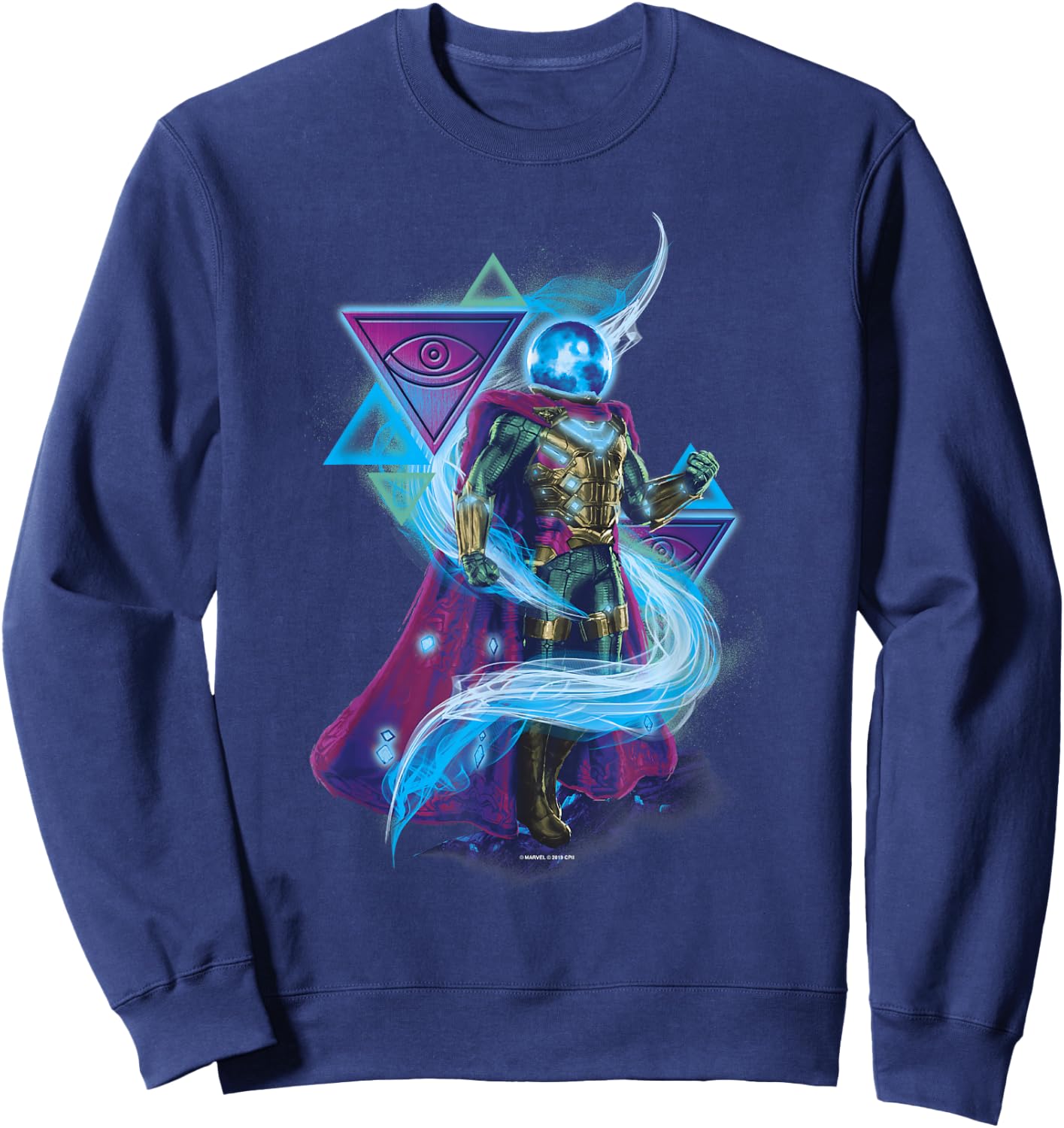 Marvel Spider-Man Far From Home Mysterio Abstract Symbols Sweatshirt - Sweatshirt | Navy