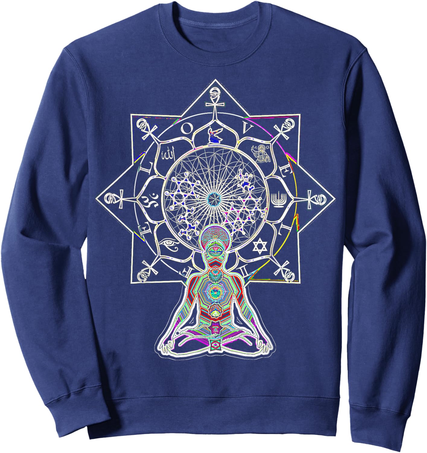 Awakening Psychedelic Inspiration Sweatshirt - Sweatshirt | Navy