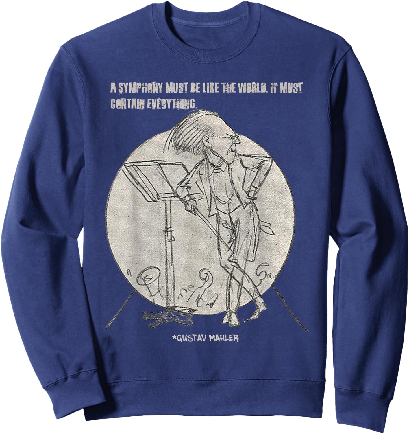 Gustav Mahler Bohemian Composer Conductor Sweatshirt - Sweatshirt | Navy