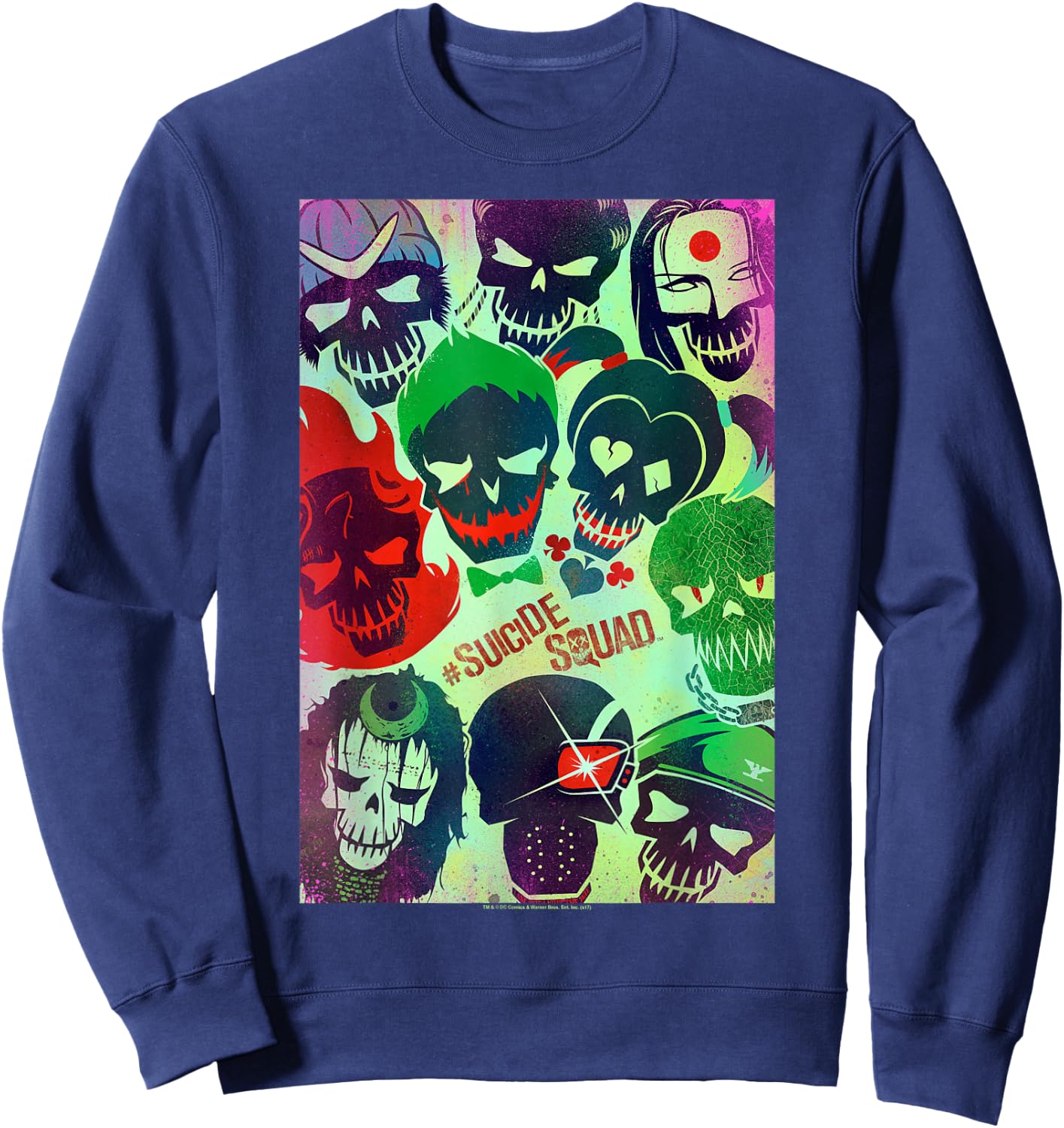 Suicide Squad Poster T Shirt Sweatshirt - Sweatshirt | Navy