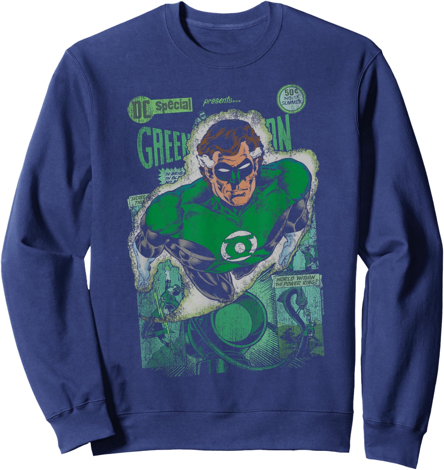 Green Lantern #1 Distress T Shirt Sweatshirt - Sweatshirt | Navy