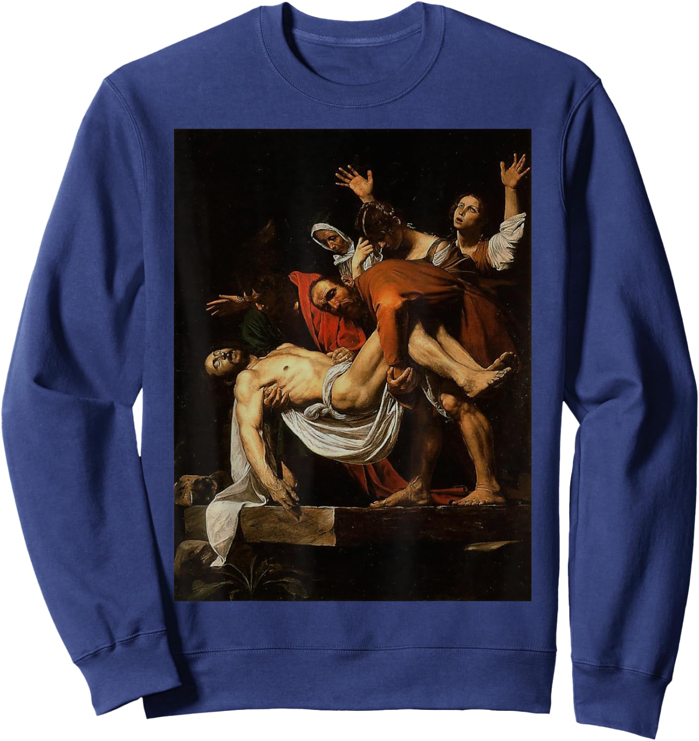 Caravaggio's The Entombment of Christ Sweatshirt - Sweatshirt | Navy