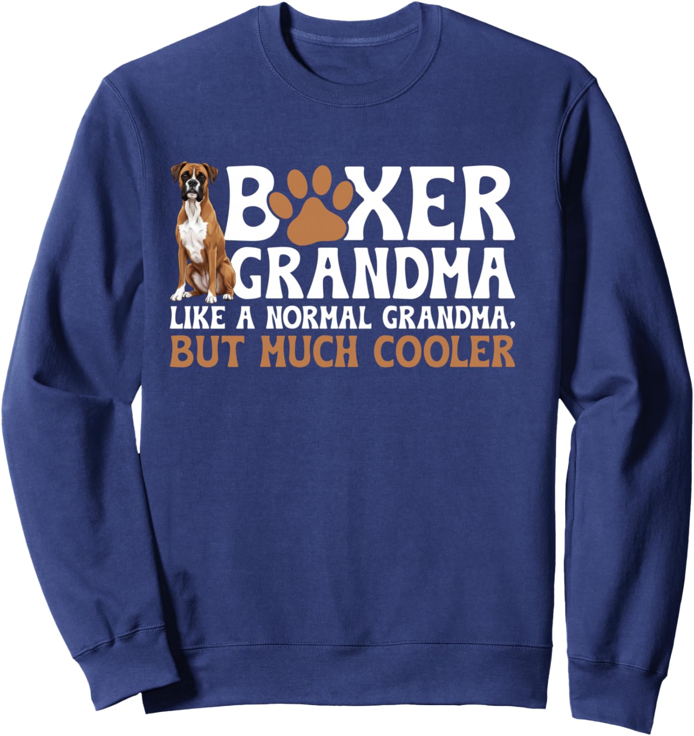 Boxer Grandma Definition Boxer Grandmother Sweatshirt - Sweatshirt | Navy