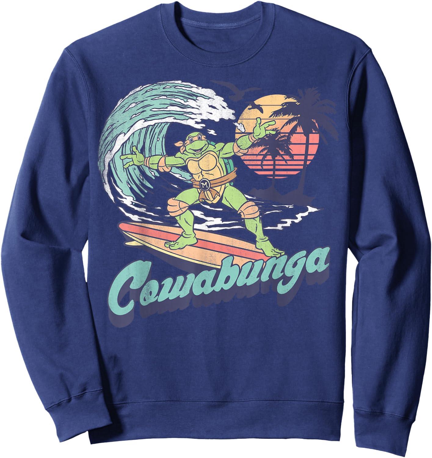 Teenage Mutant Ninja Turtles Michelangelo Surf -Shirt Sweatshirt - Sweatshirt | Navy