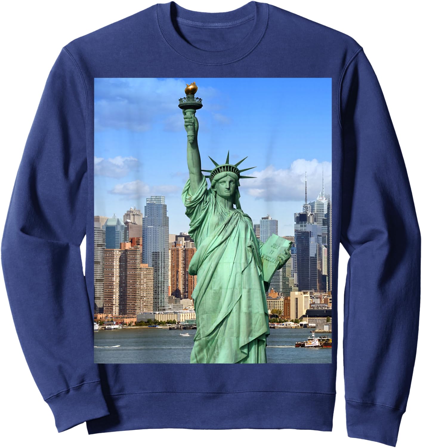 Statue of Liberty newyork city shirt Sweatshirt - Sweatshirt | Navy