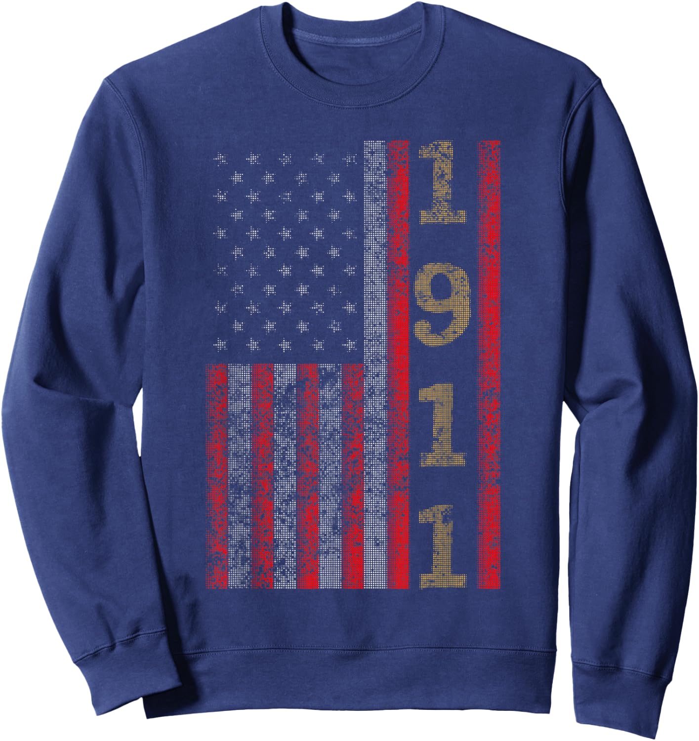 Cool Patriotic 1911 USA - US Flag Birthday Gift Sweatshirt - Sweatshirt | Navy