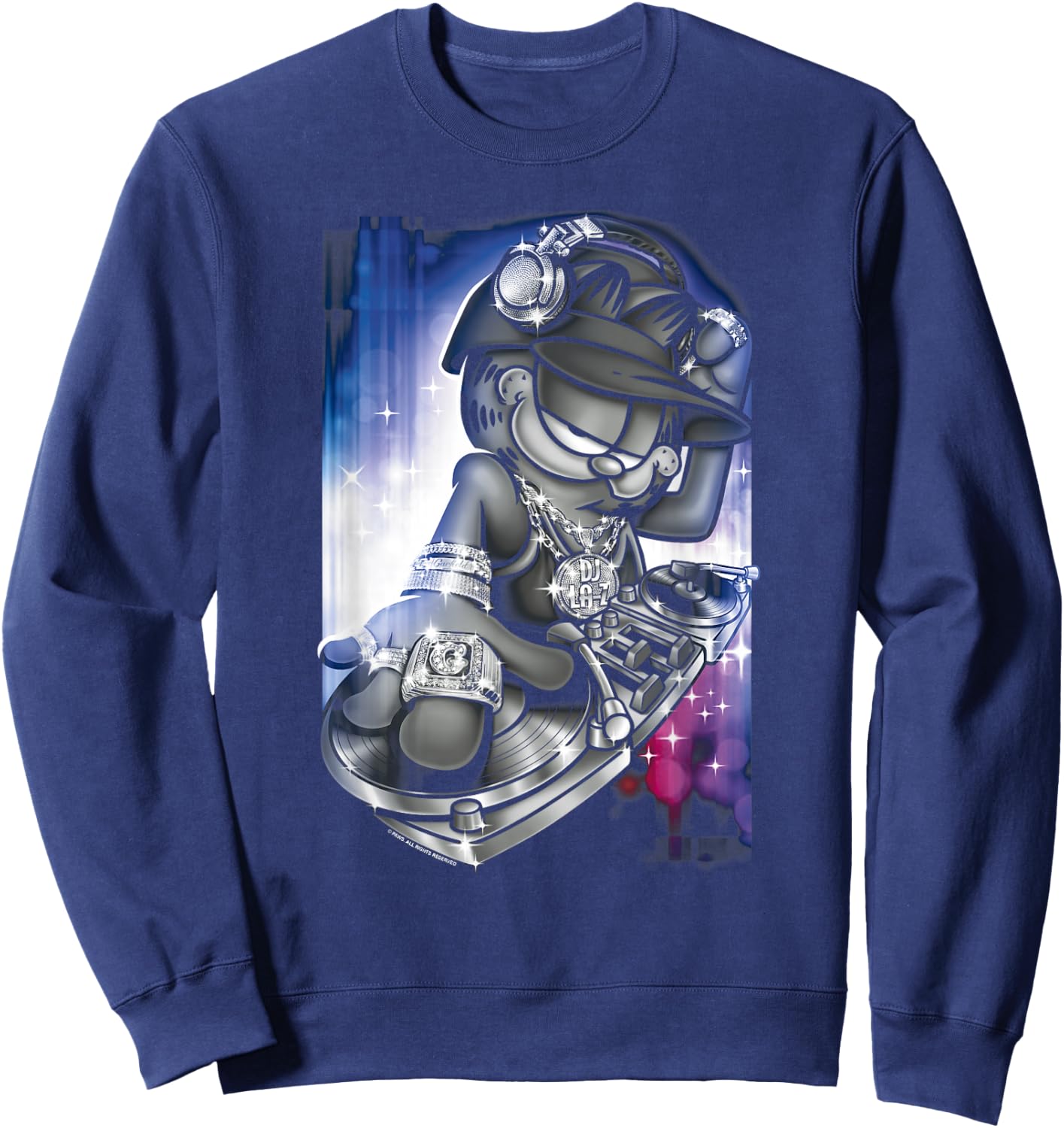 Garfield DJ Lazy Sweatshirt - Sweatshirt | Navy