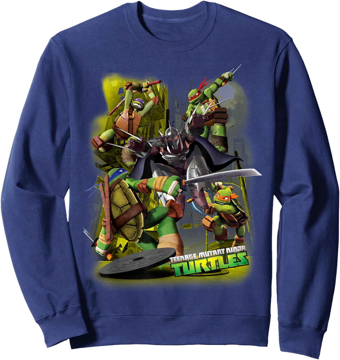 Teenage Mutant Ninja Turtles Shredder Attacks Sweatshirt - Sweatshirt | Navy