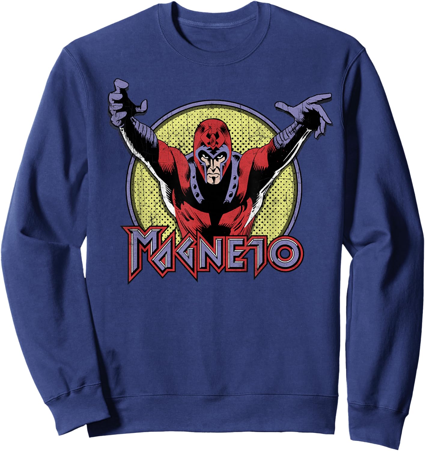 Marvel X-Men Magneto Classic Retro Magnetic Reach Sweatshirt - Sweatshirt | Navy