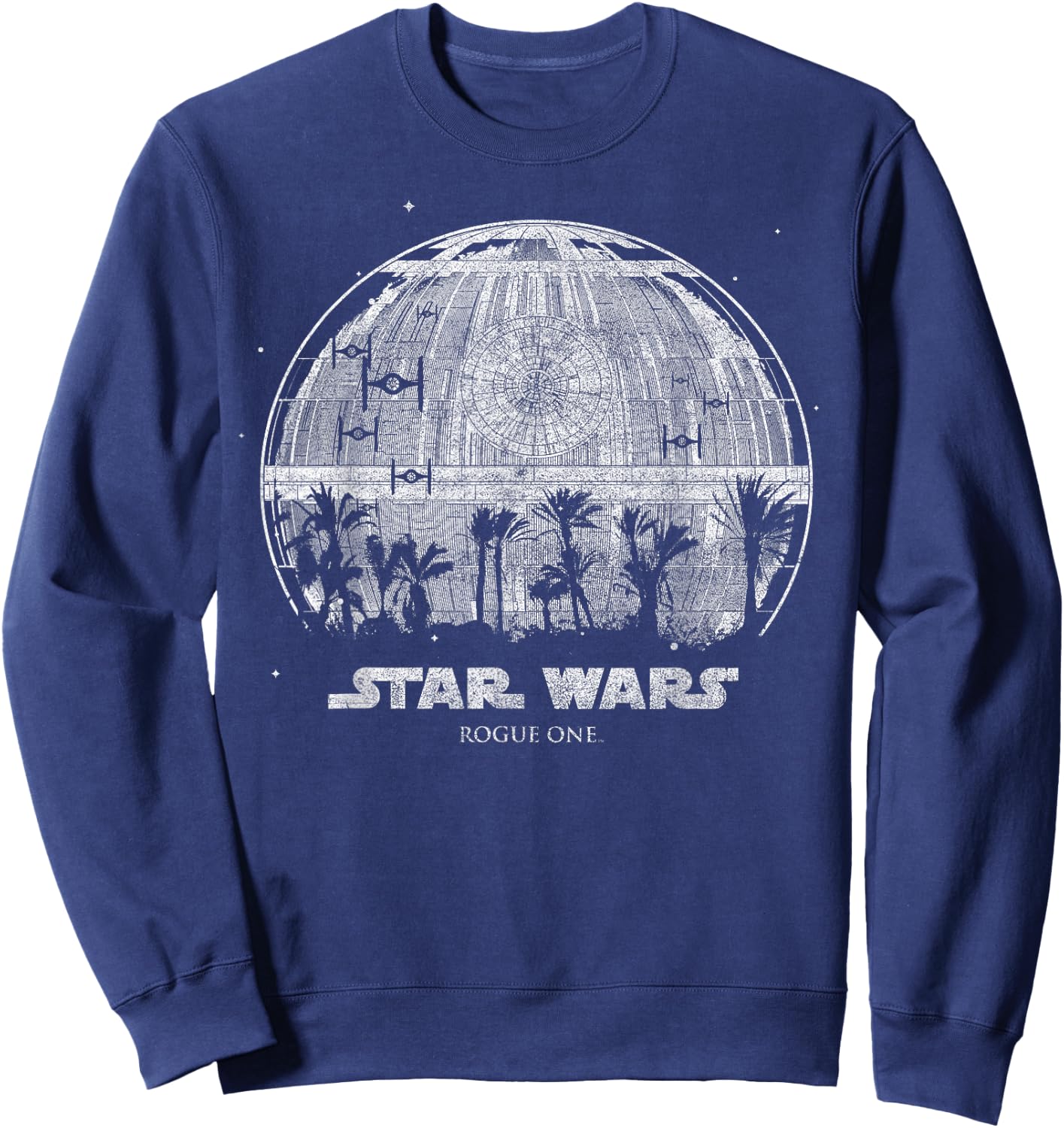 Star Wars Rogue One Palm Tree Death Star Graphic Sweatshirt - Sweatshirt | Navy