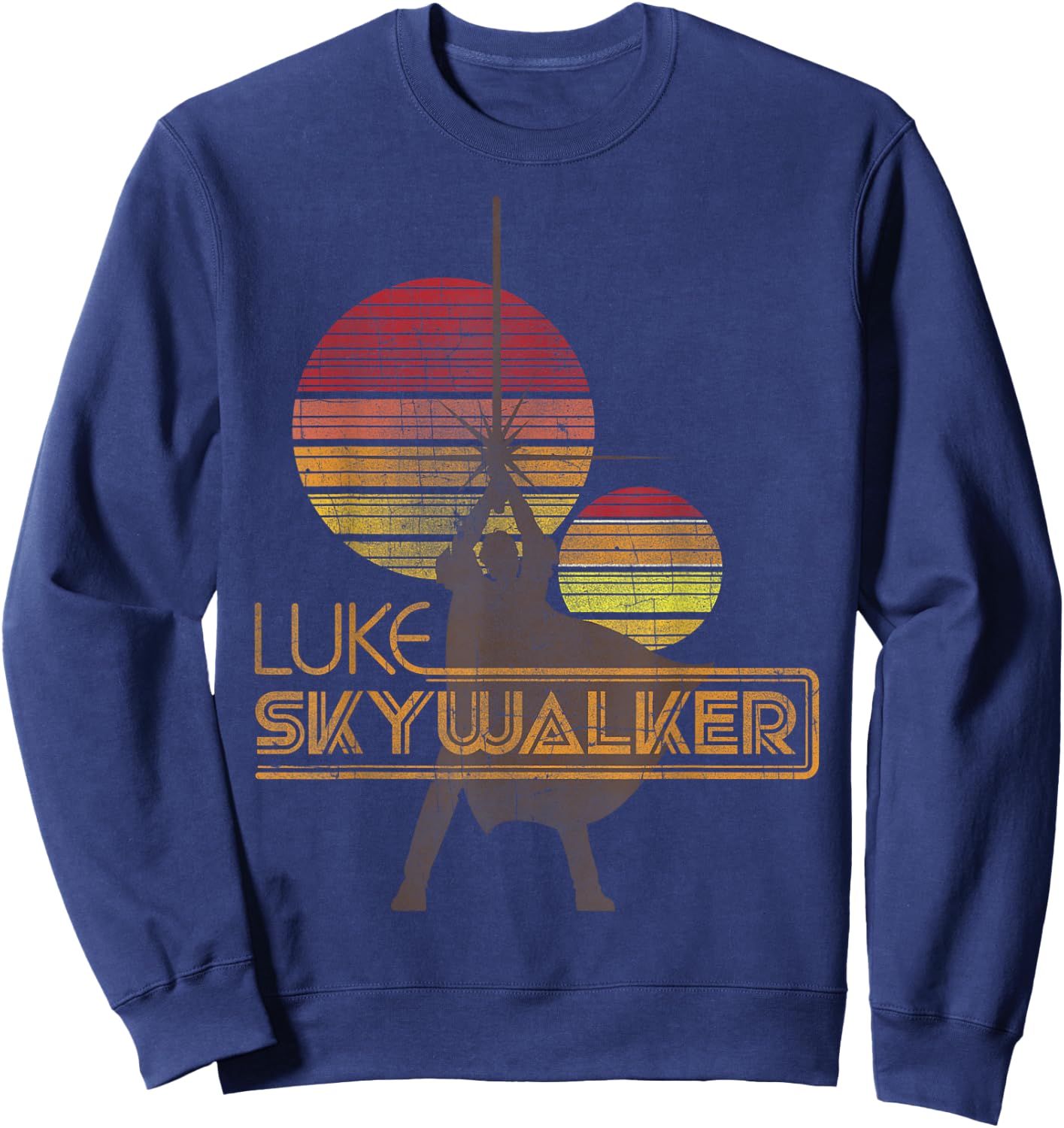 Star Wars Retro Luke Skywalker Silhouette Suns Sweatshirt - Sweatshirt | Navy