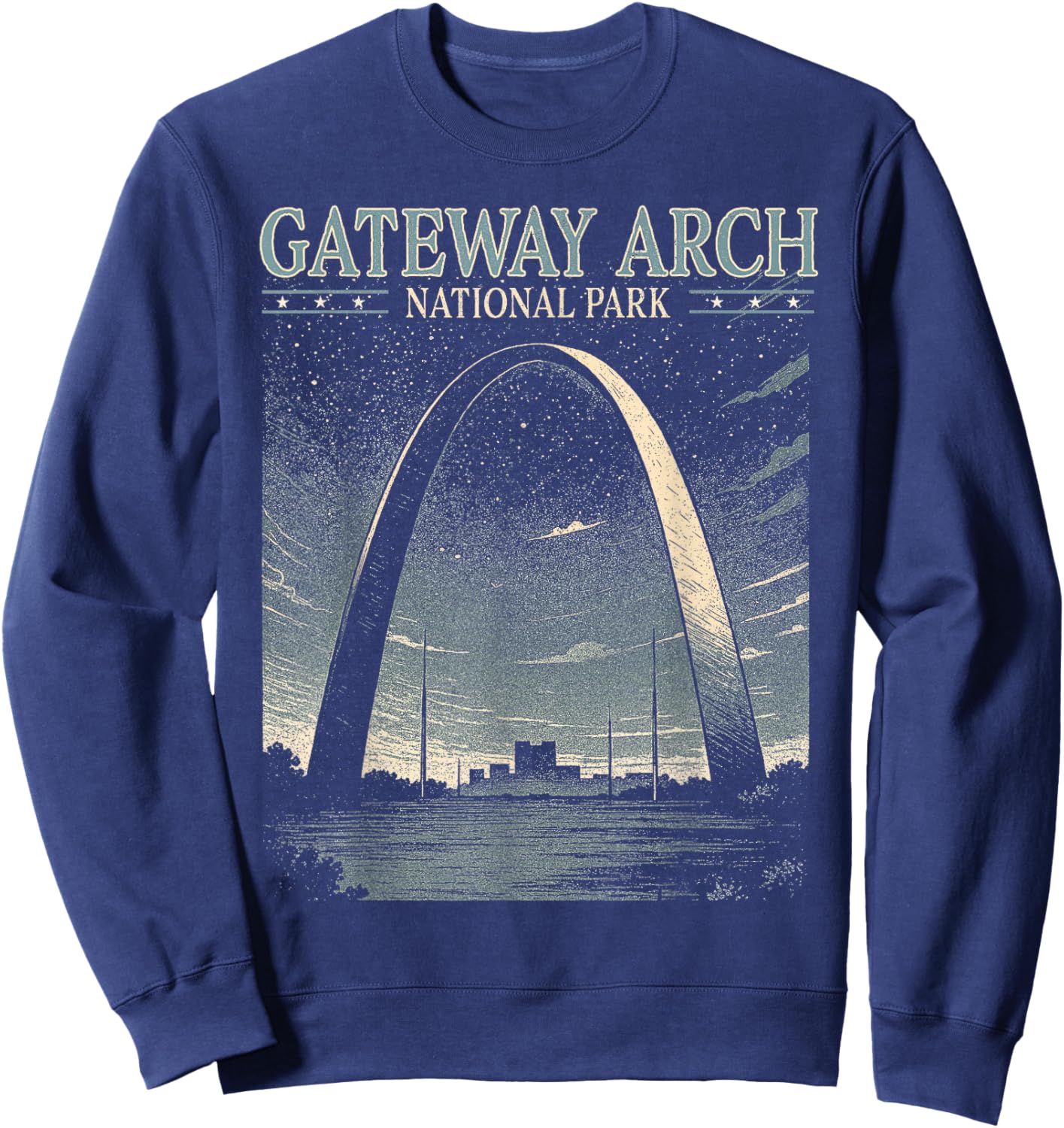 Gateway Arch National Park Traveling Exploring Nature Lover Sweatshirt - Sweatshirt | Navy