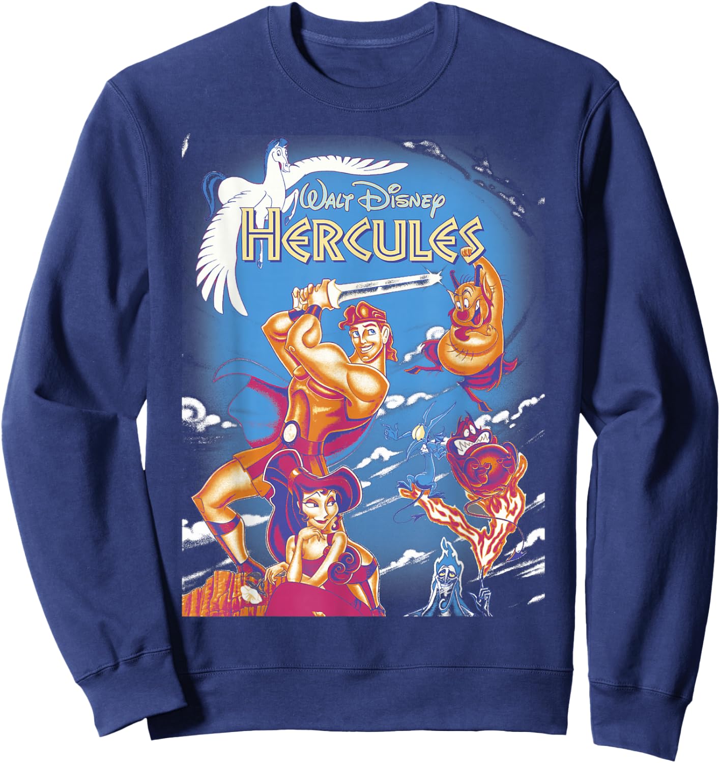 Disney Hercules Main Cast Movie Cover Graphic Sweatshirt - Sweatshirt | Navy