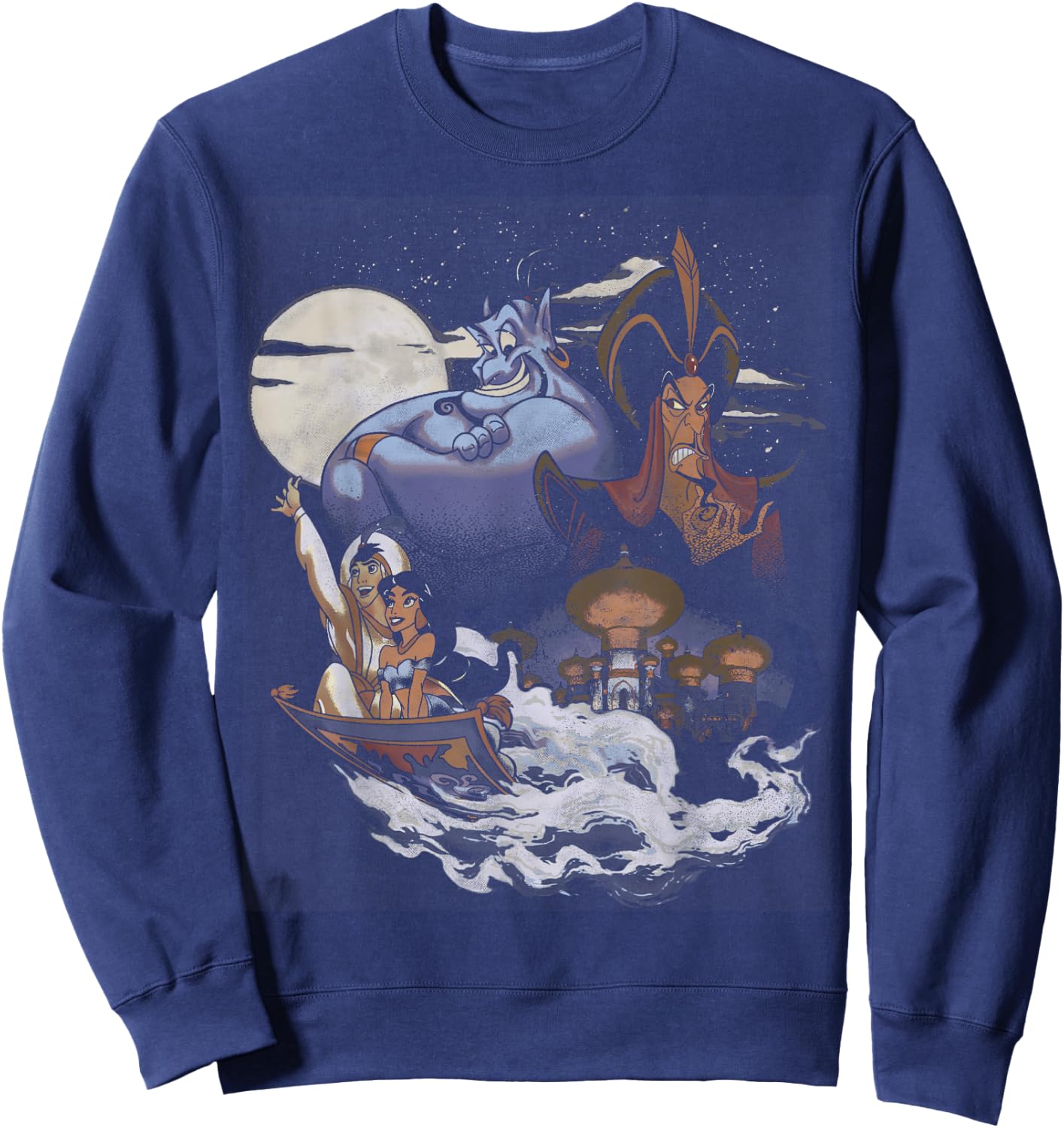 Disney Aladdin Winds of Agrabah Main Cast Graphic Sweatshirt - Sweatshirt | Navy