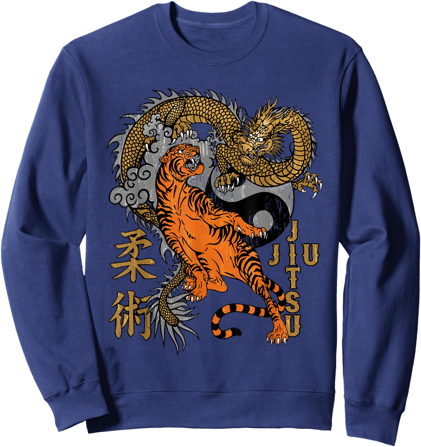 Jiu Jitsu - Tiger and Dragon Epic Submission Sweatshirt - Sweatshirt | Navy