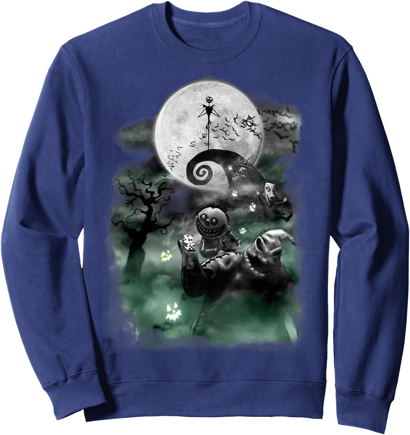 Disney - The Nightmare Before Christmas Haunted Scene Sweatshirt - Sweatshirt | Navy