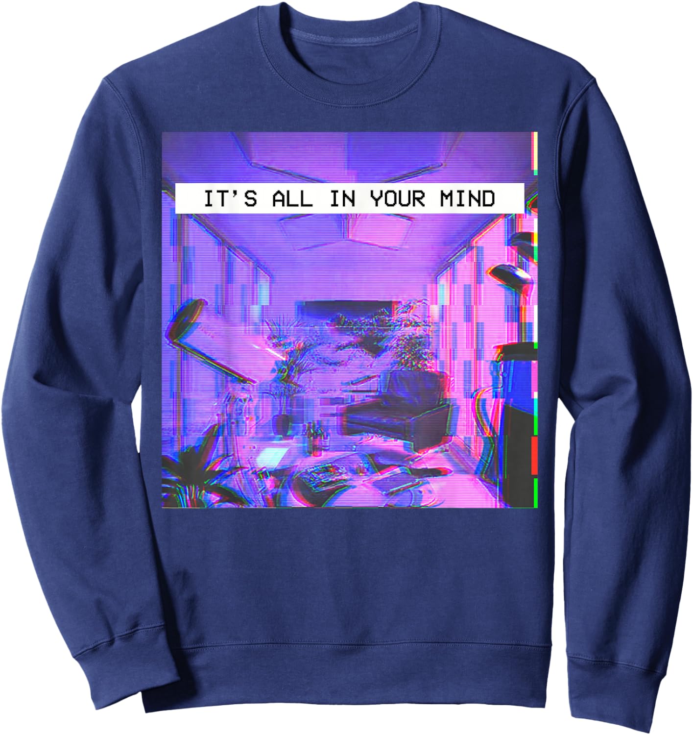 Vaporwave Aesthetic Style - Emotional Dream Sweatshirt - Sweatshirt | Navy