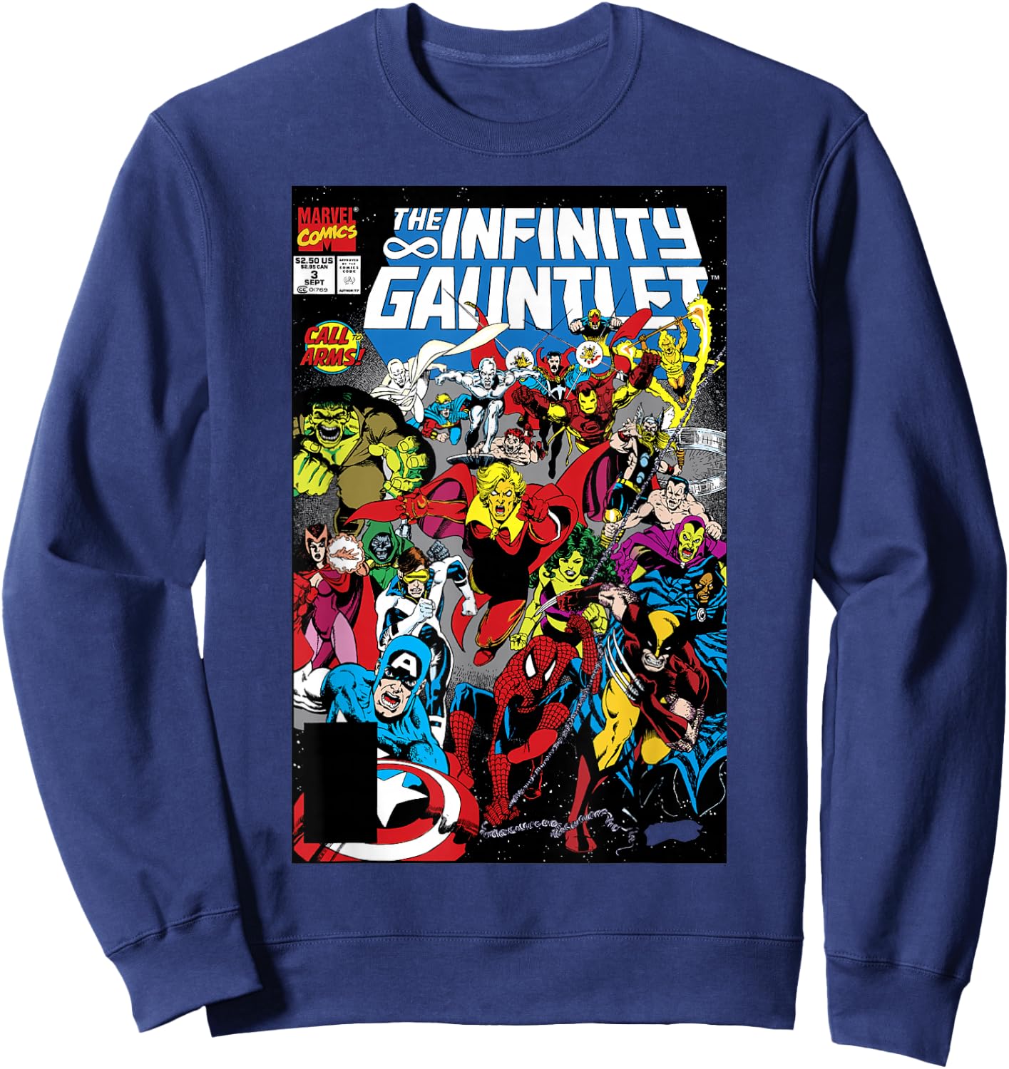 Marvel Exclusive Vintage Infinity Gauntlet Comic Cover Sweatshirt - Sweatshirt | Navy