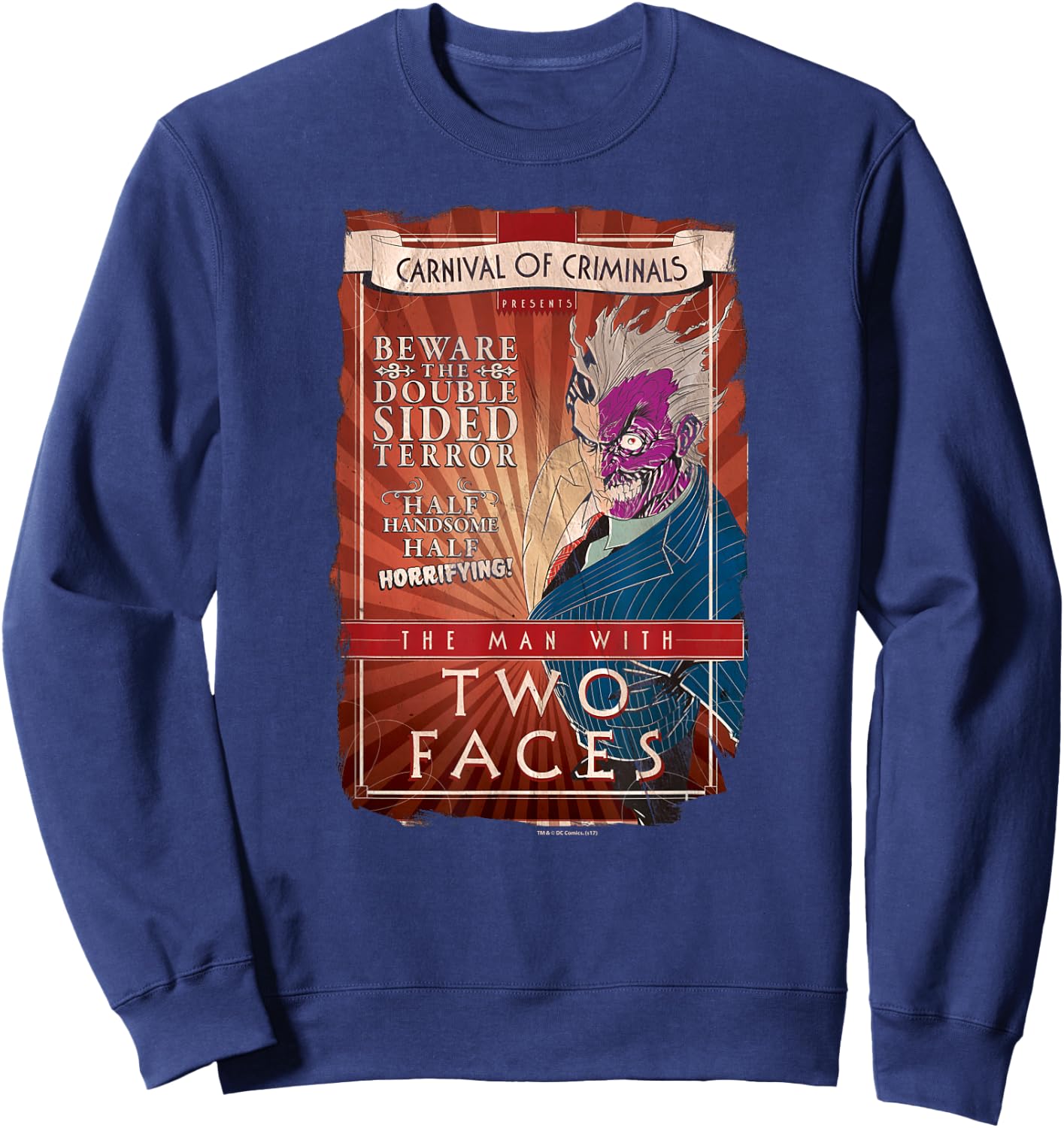 Batman Two-Faces T Shirt Sweatshirt - Sweatshirt | Navy