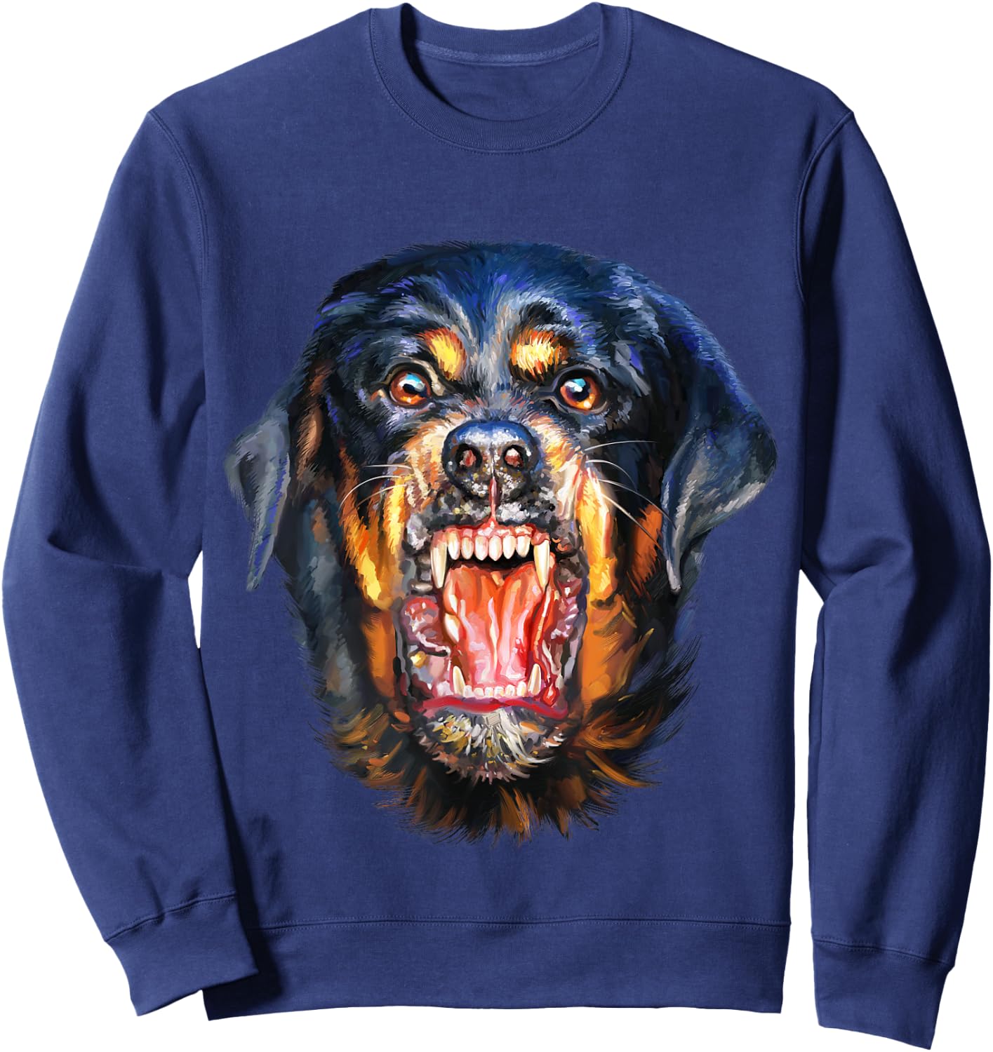 Vicious Rottweiler Dog Barking Women Kids Sweatshirt - Sweatshirt | Navy