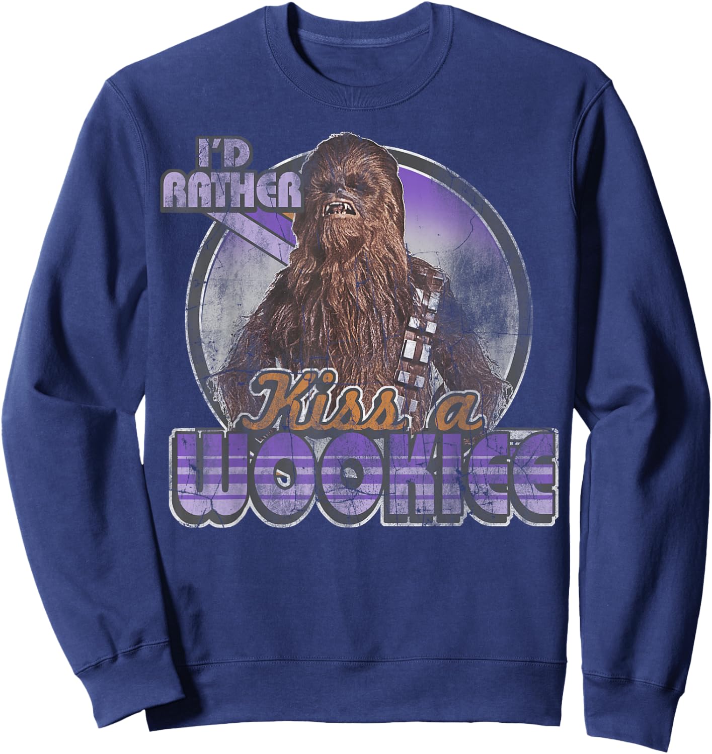 Star Wars Chewbacca Kiss A Wookiee Graphic Sweatshirt - Sweatshirt | Navy
