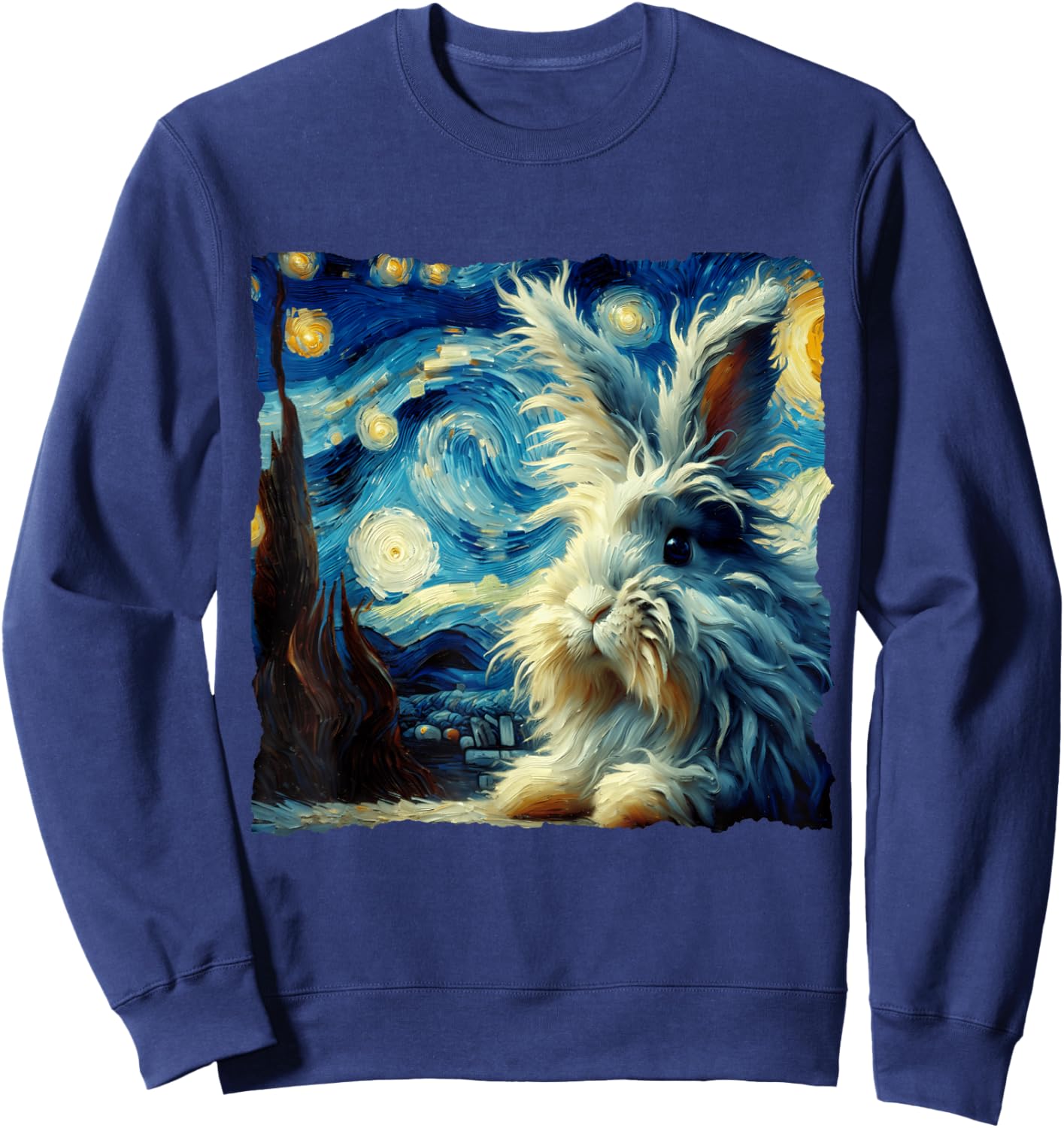 Lionhead Rabbit Starry Night Lionhead Rabbit Sweatshirt - Sweatshirt | Navy