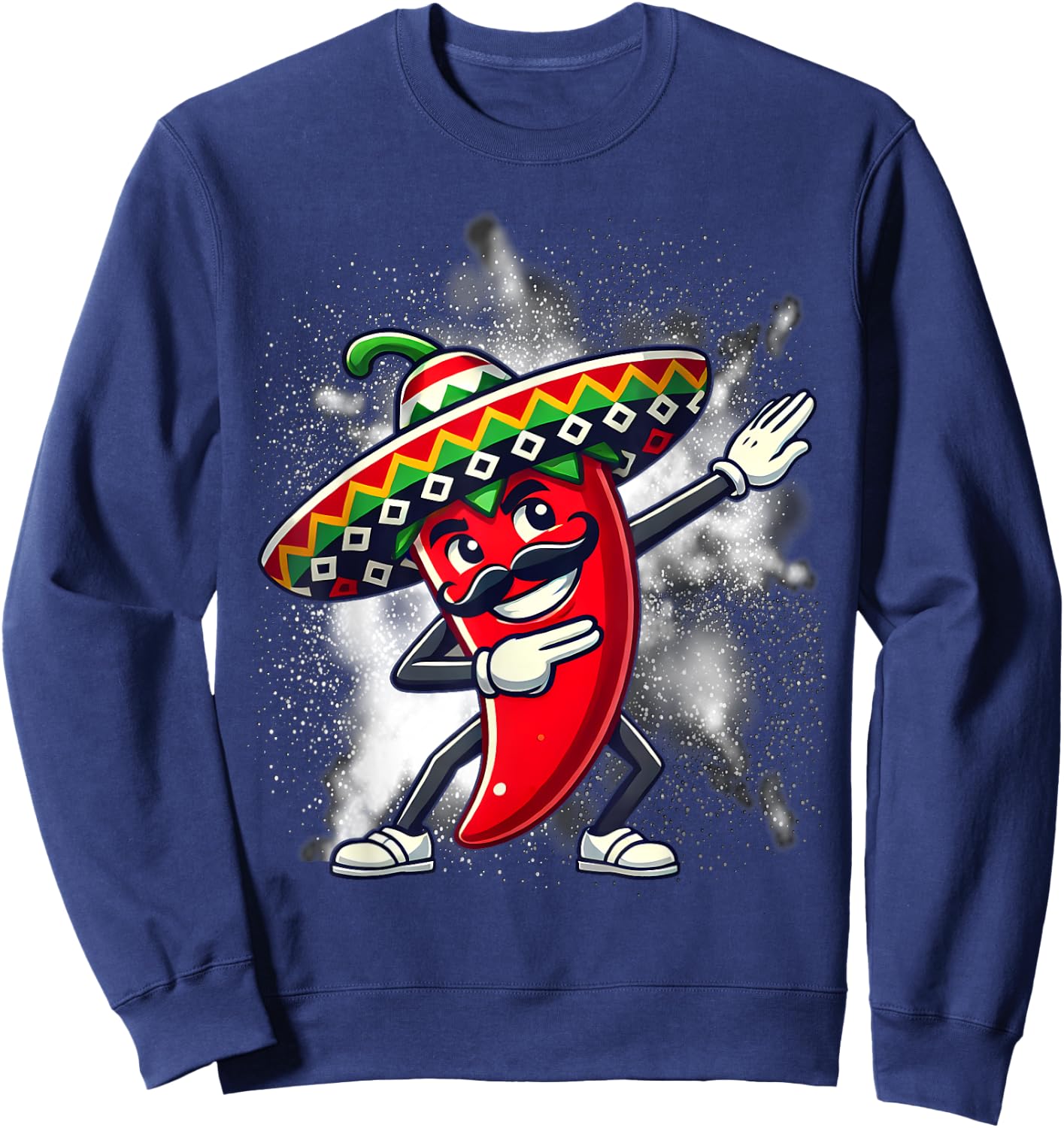 Funny Dabbing Chili Mexican Pepper Dab Sweatshirt - Sweatshirt | Navy
