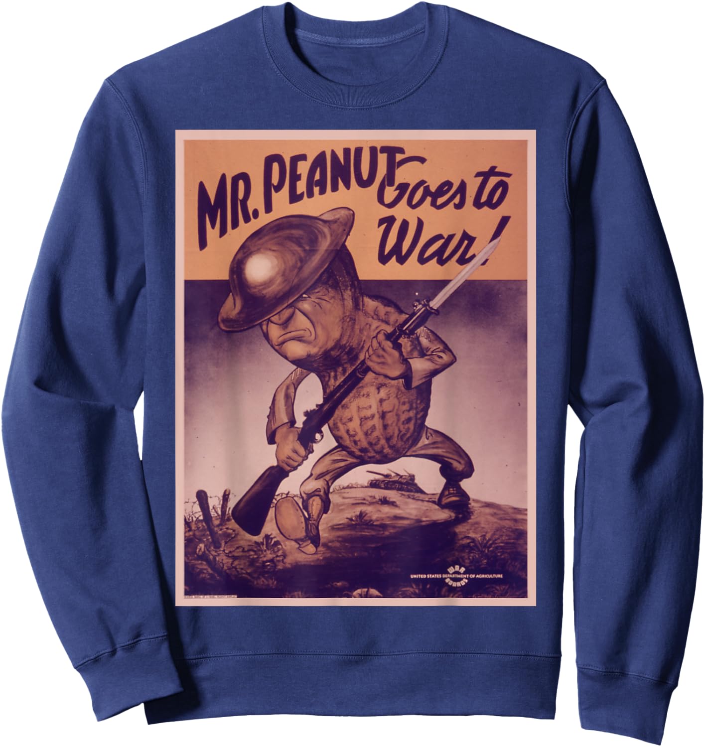 Vintage poster - Mr. Peanut Goes to War Sweatshirt - Sweatshirt | Navy