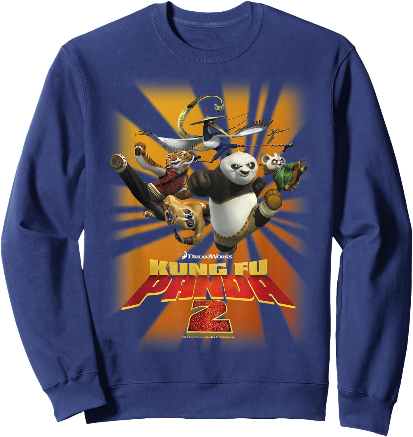 Kung Fu Panda 2 Po And The Furious Five Movie Logo Sweatshirt - Sweatshirt | Navy