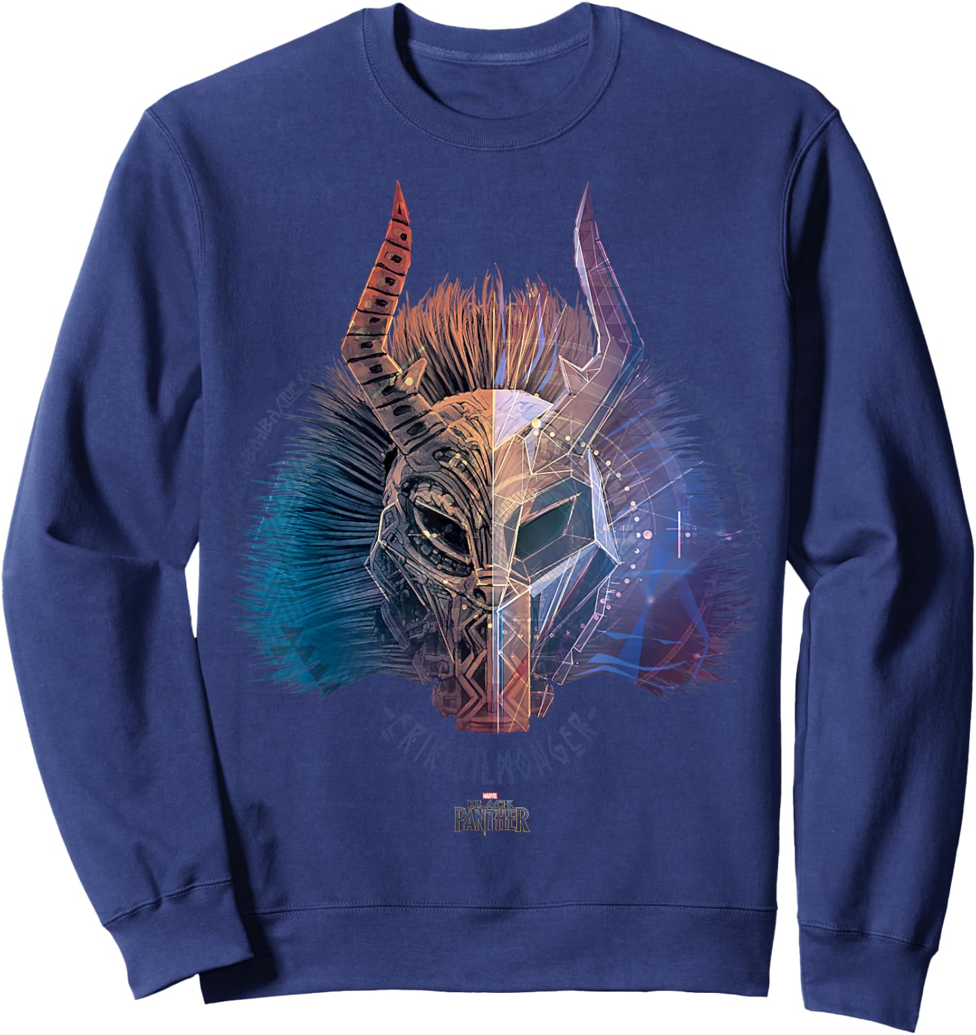 Marvel Black Panther Movie Killmonger Ombre Graphic Sweatshirt - Sweatshirt | Navy