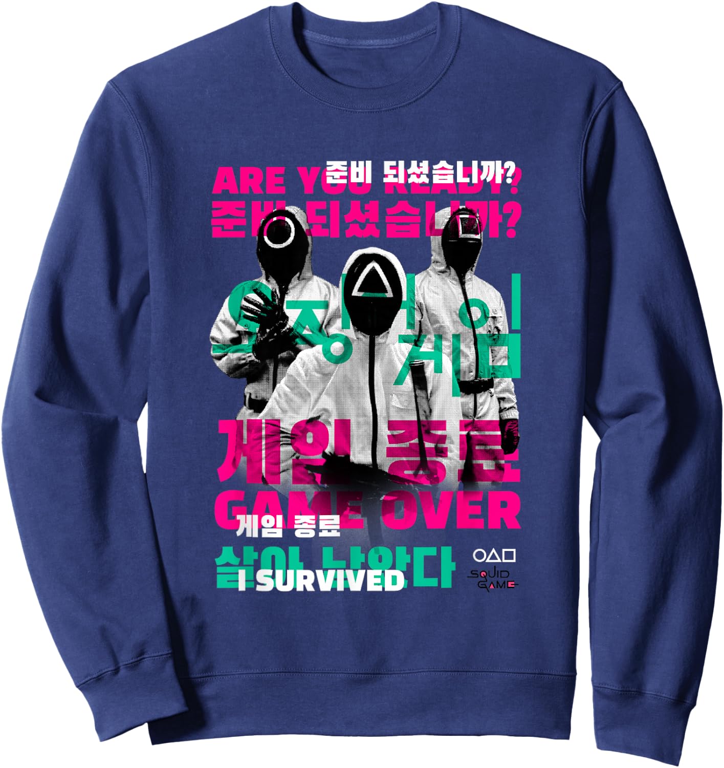 Squid Game 2 Quotes Guards Getting Ready Retro Sweatshirt - Sweatshirt | Navy