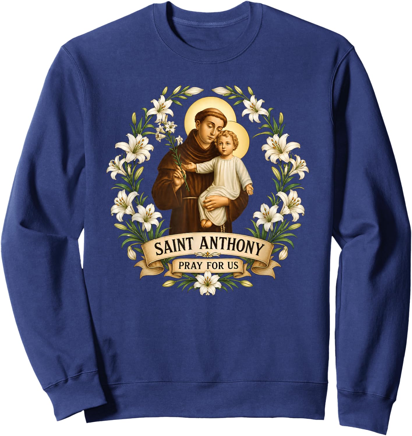 Saint Anthony of Padua Sweatshirt - Sweatshirt | Navy