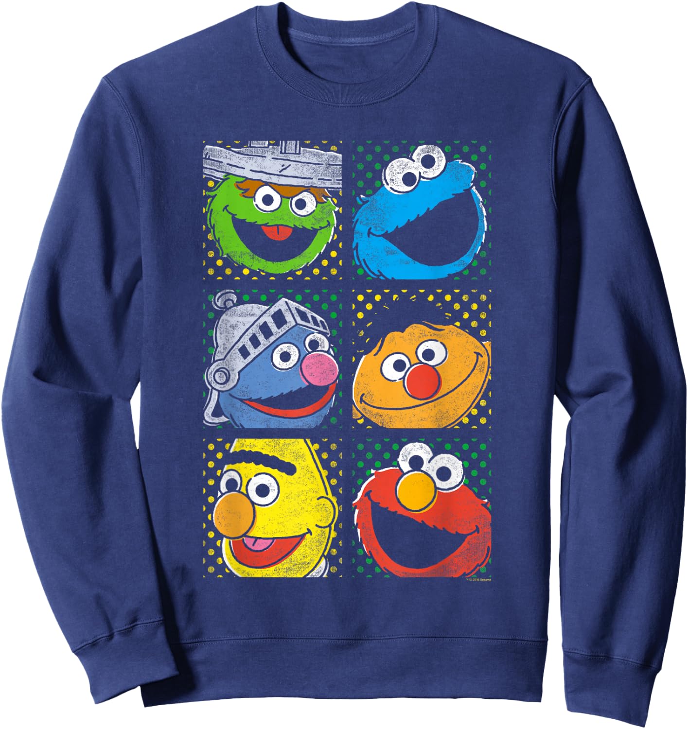 Sesame Street Group Squares Sweatshirt - Sweatshirt | Navy