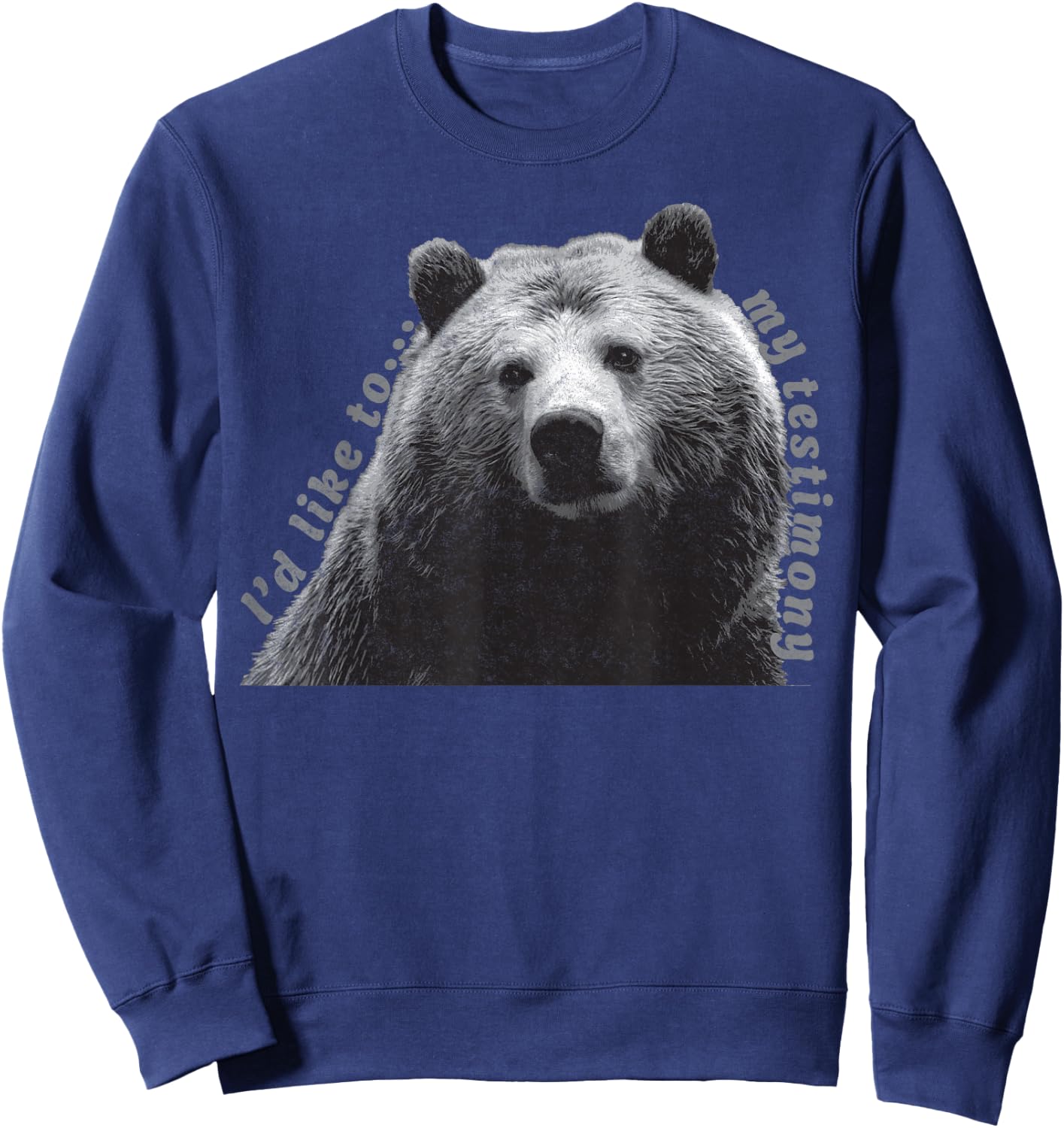 LDS Missionary Gift Mormon T Shirt Bear my Testimony Sweatshirt - Sweatshirt | Navy
