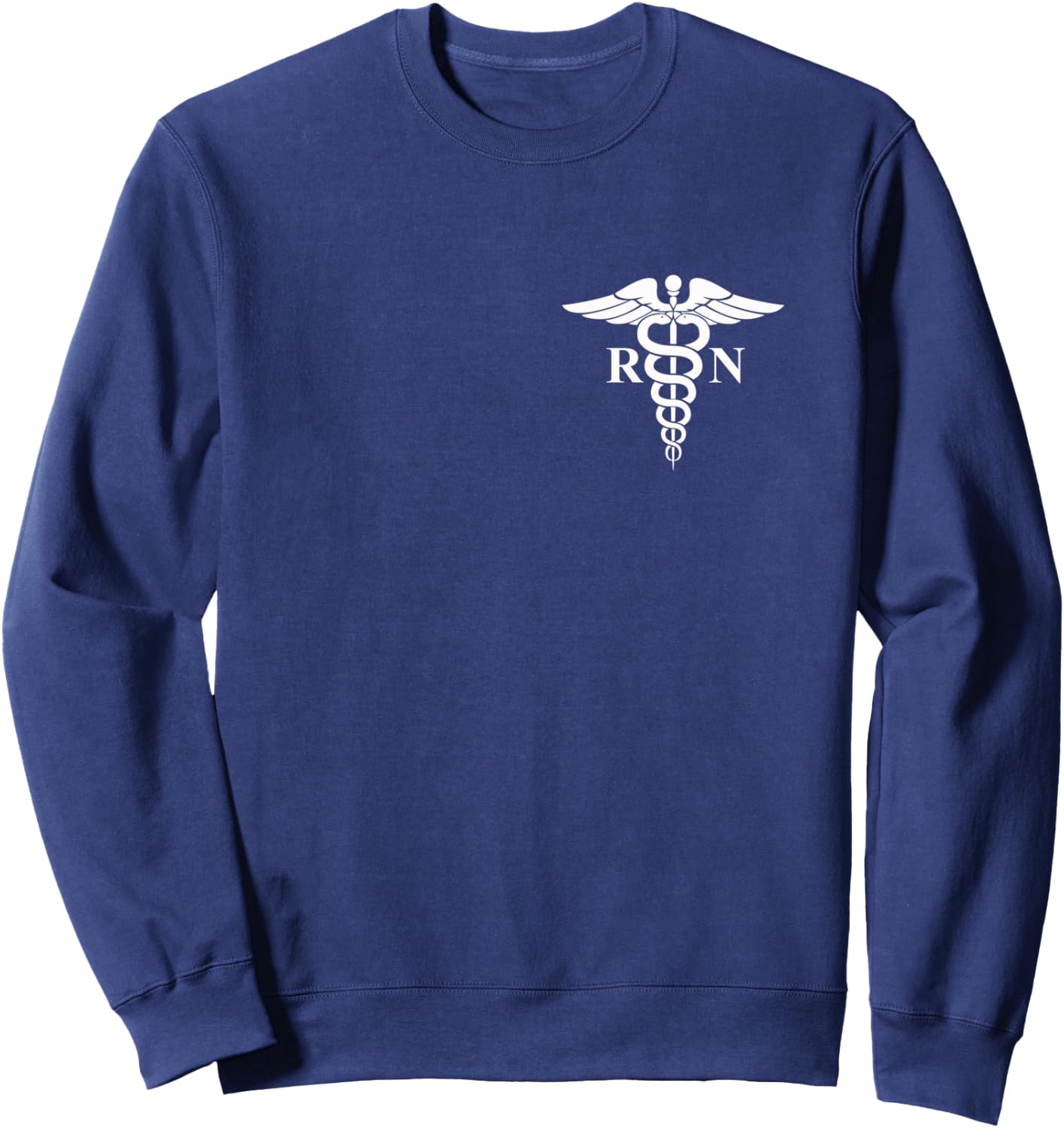 Rn Nurse Caduceus Medical Symbol Nursing Logo Gifts Sweatshirt - Sweatshirt | Navy