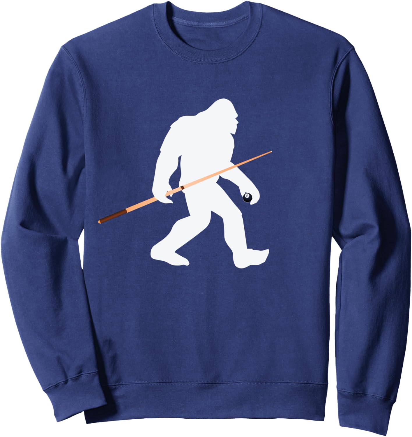 Bigfoot Pool Billiards Player - Funny Bigfoot T Shirt Sweatshirt - Sweatshirt | Navy