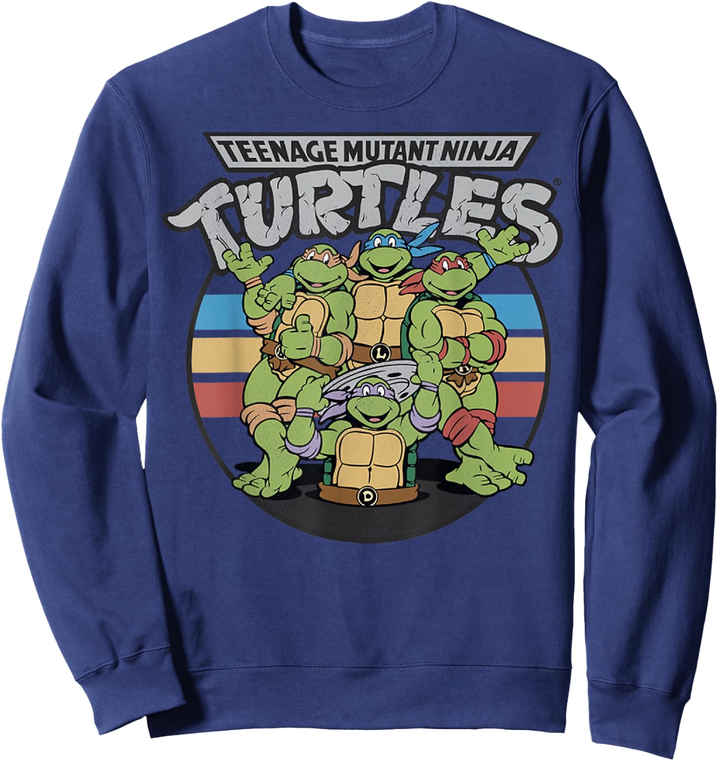 Teenage Mutant Ninja Turtles Retro Spot Logo -Shirt Sweatshirt - Sweatshirt | Navy