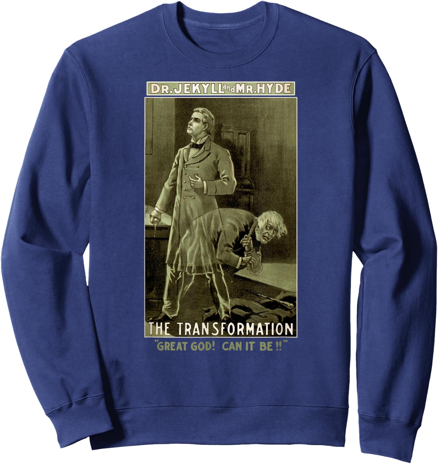 Dr Jekyll Mr Hyde Art-Strange Case of Dr Jekyll and Mr Hyde Sweatshirt - Sweatshirt | Navy