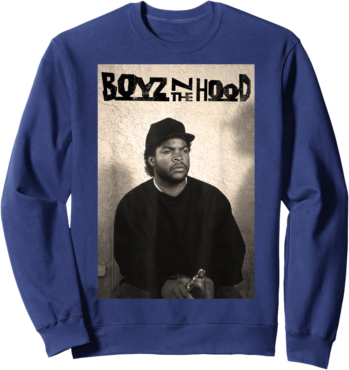 Boyz N The Hood Doughboy Mean Mug Photo Logo Small Sweatshirt - Sweatshirt | Navy