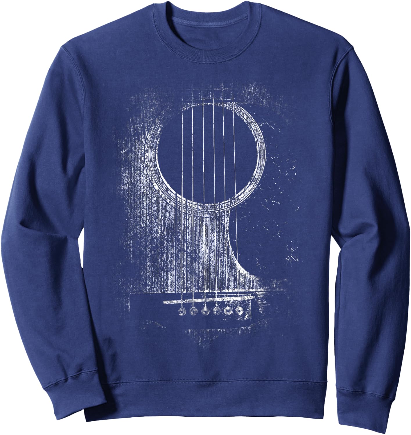 Acoustic Guitar Player Six String Classic Rock & Roll Sweatshirt - Sweatshirt | Navy