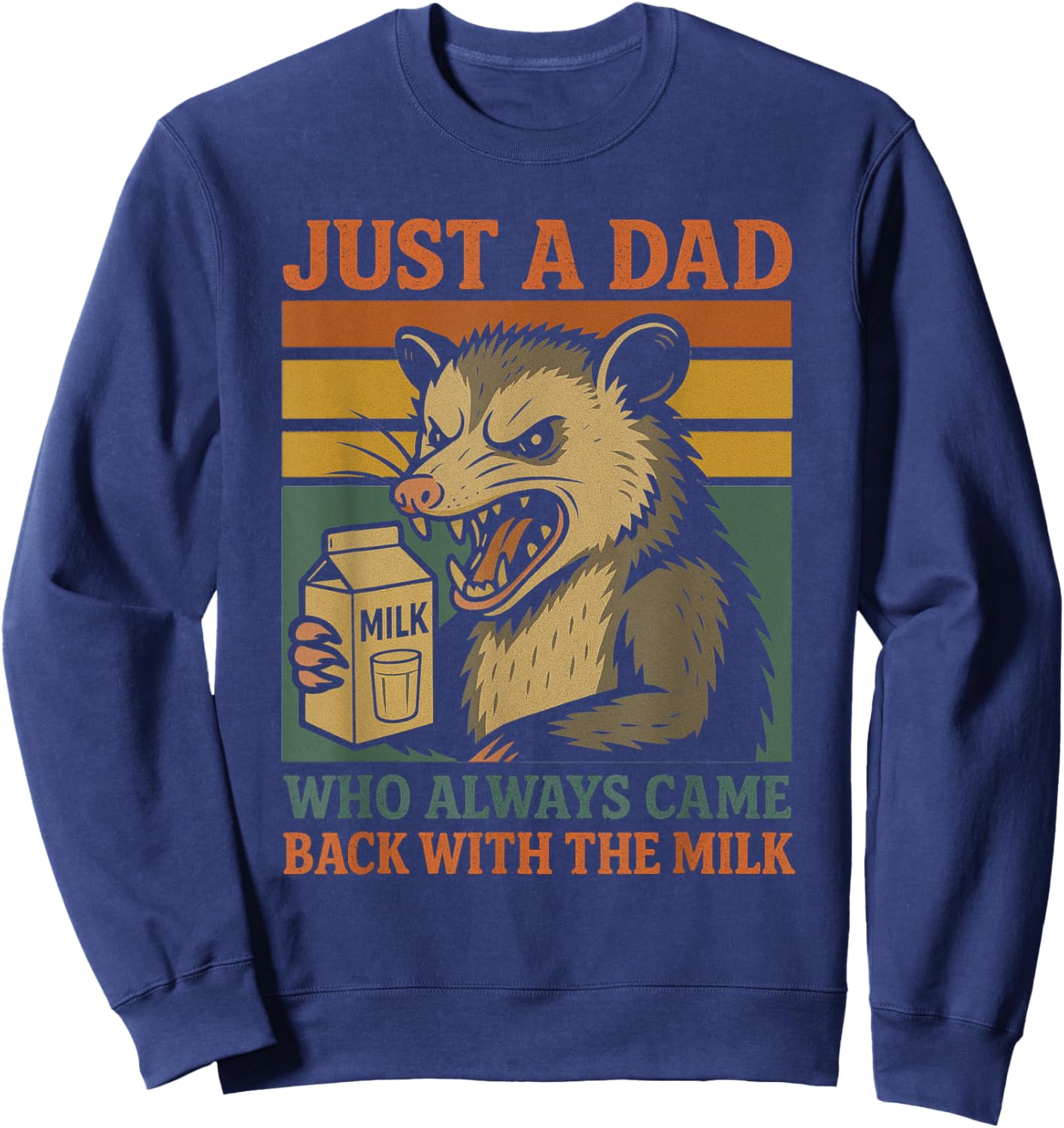 Who Always Came Back With The Milk Opossum Possum Sweatshirt - Sweatshirt | Navy